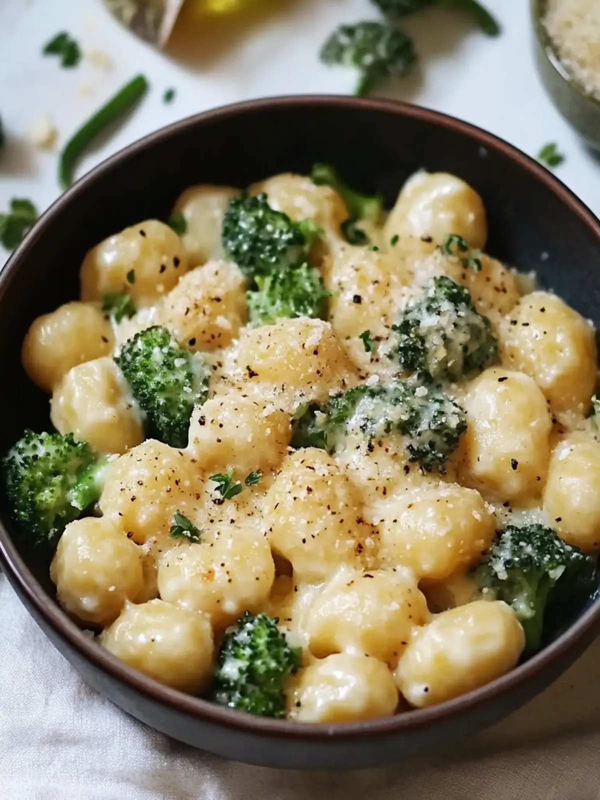Cremige Gnocchi mit Brokkoli