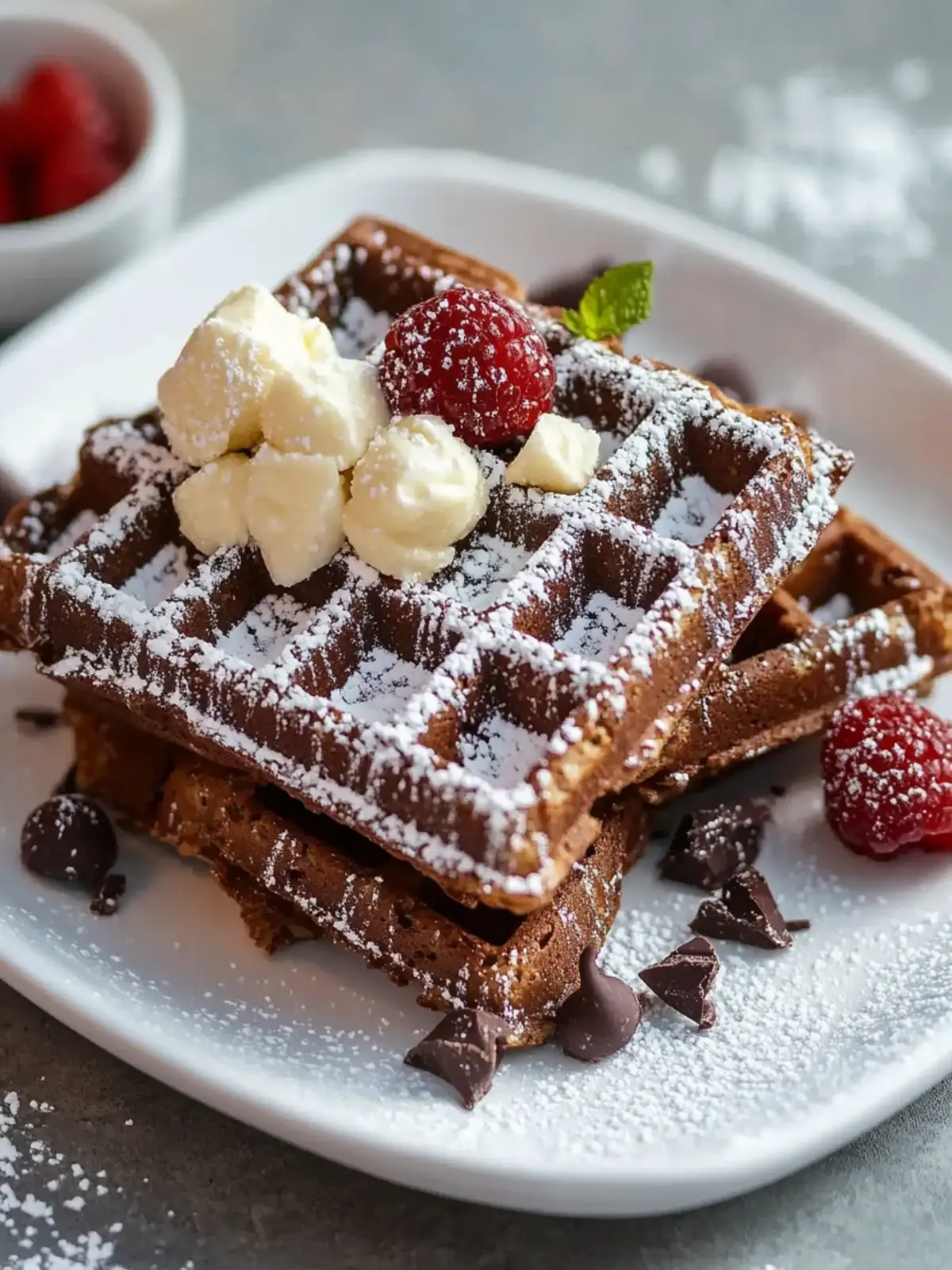 Brownie-Schokoladen-Waffeln