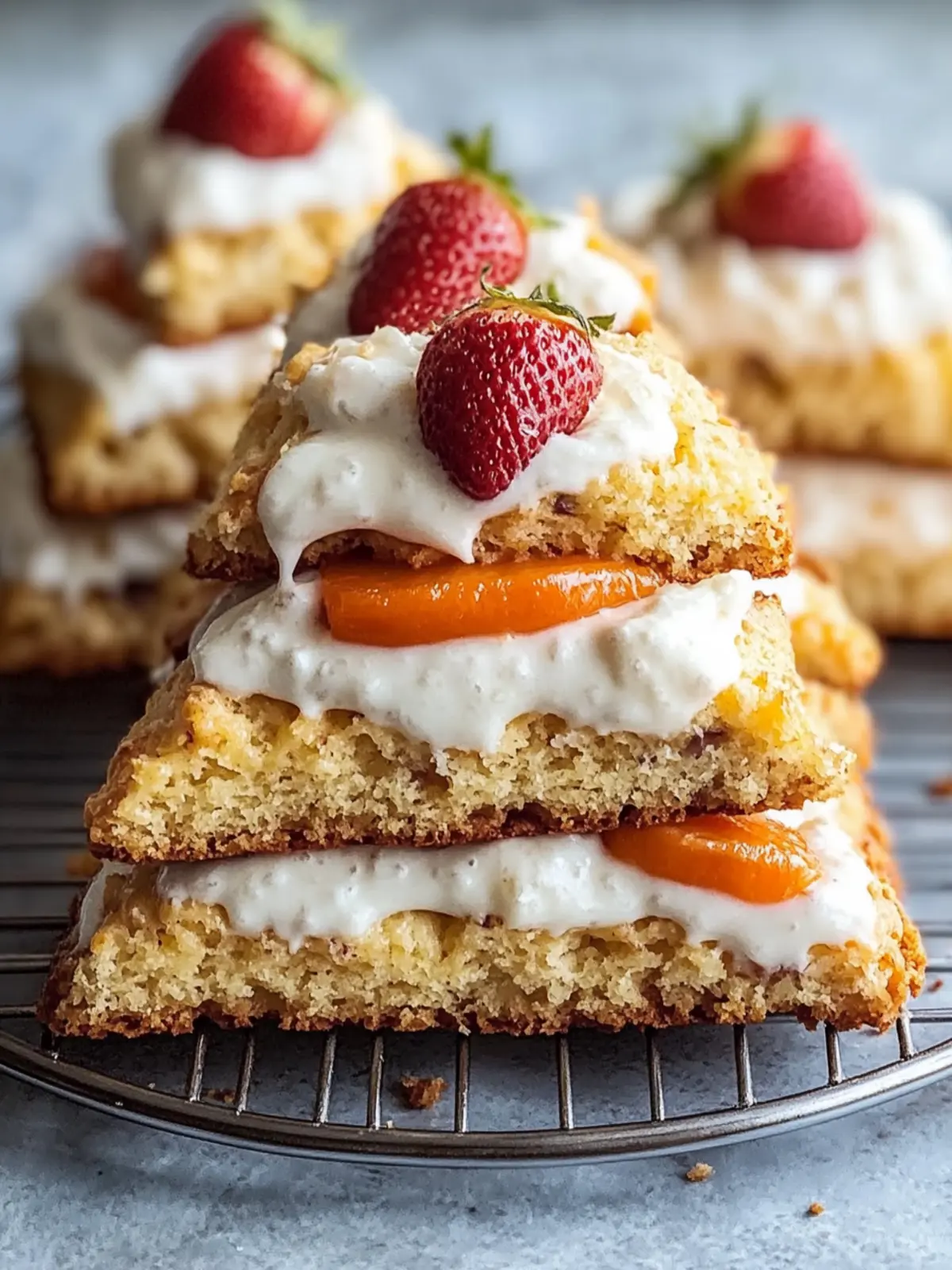 Einfache Karottenkuchen-Scones mit Frischkäse-Glasur