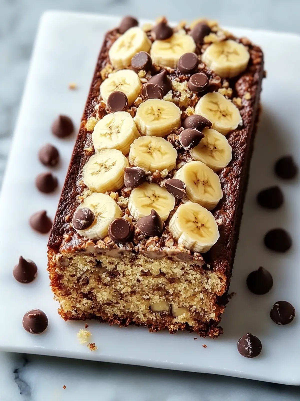 Mini Schokoladenstückchen Bananenbrot