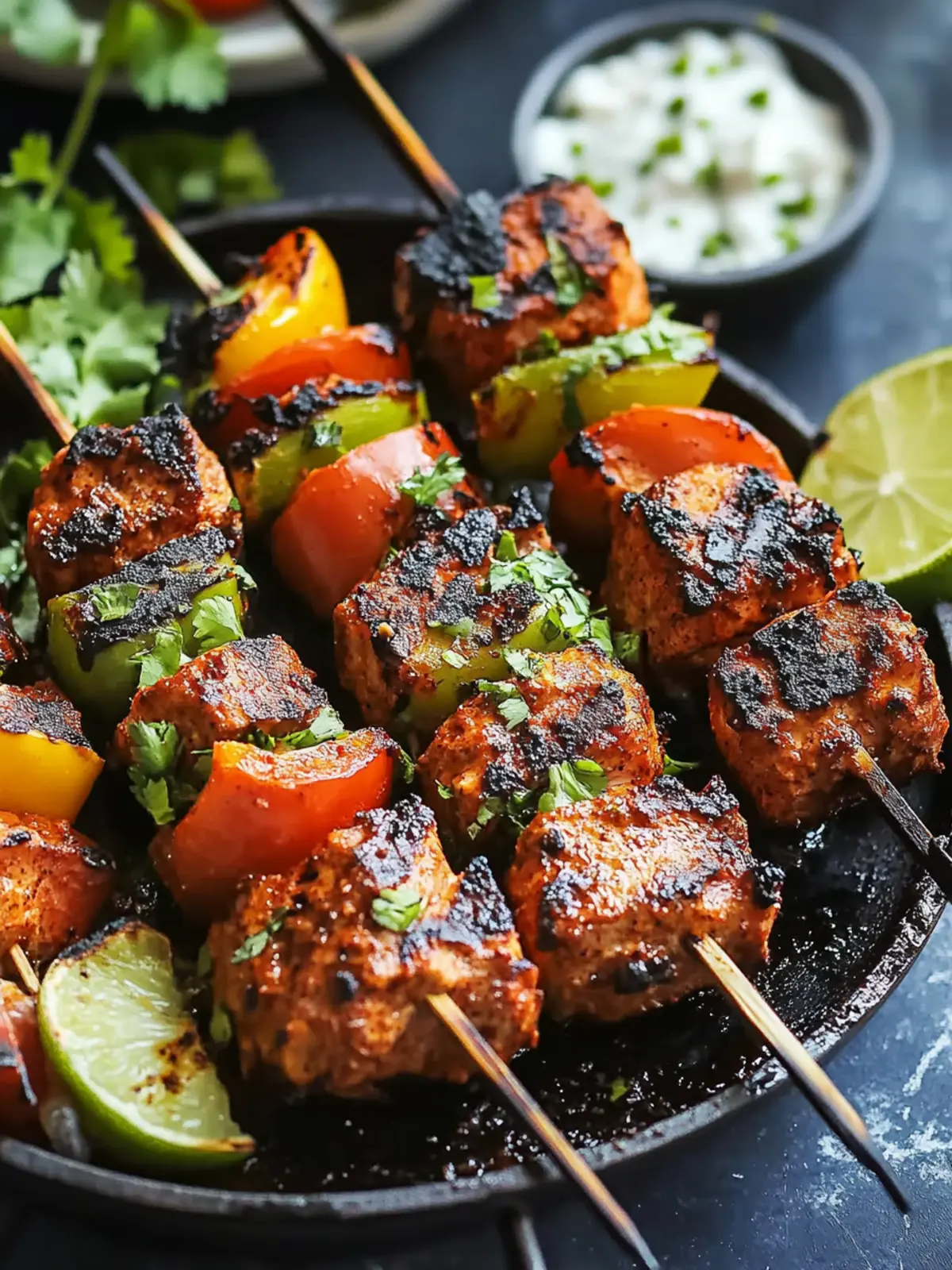 Gegrillte Jerk-Lachs-Kabobs