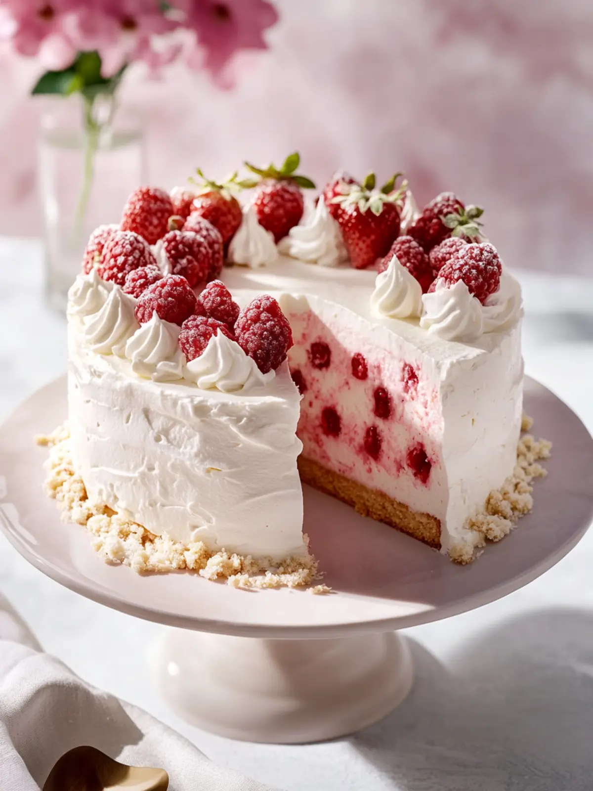 Erdbeer Chiffon Kuchen