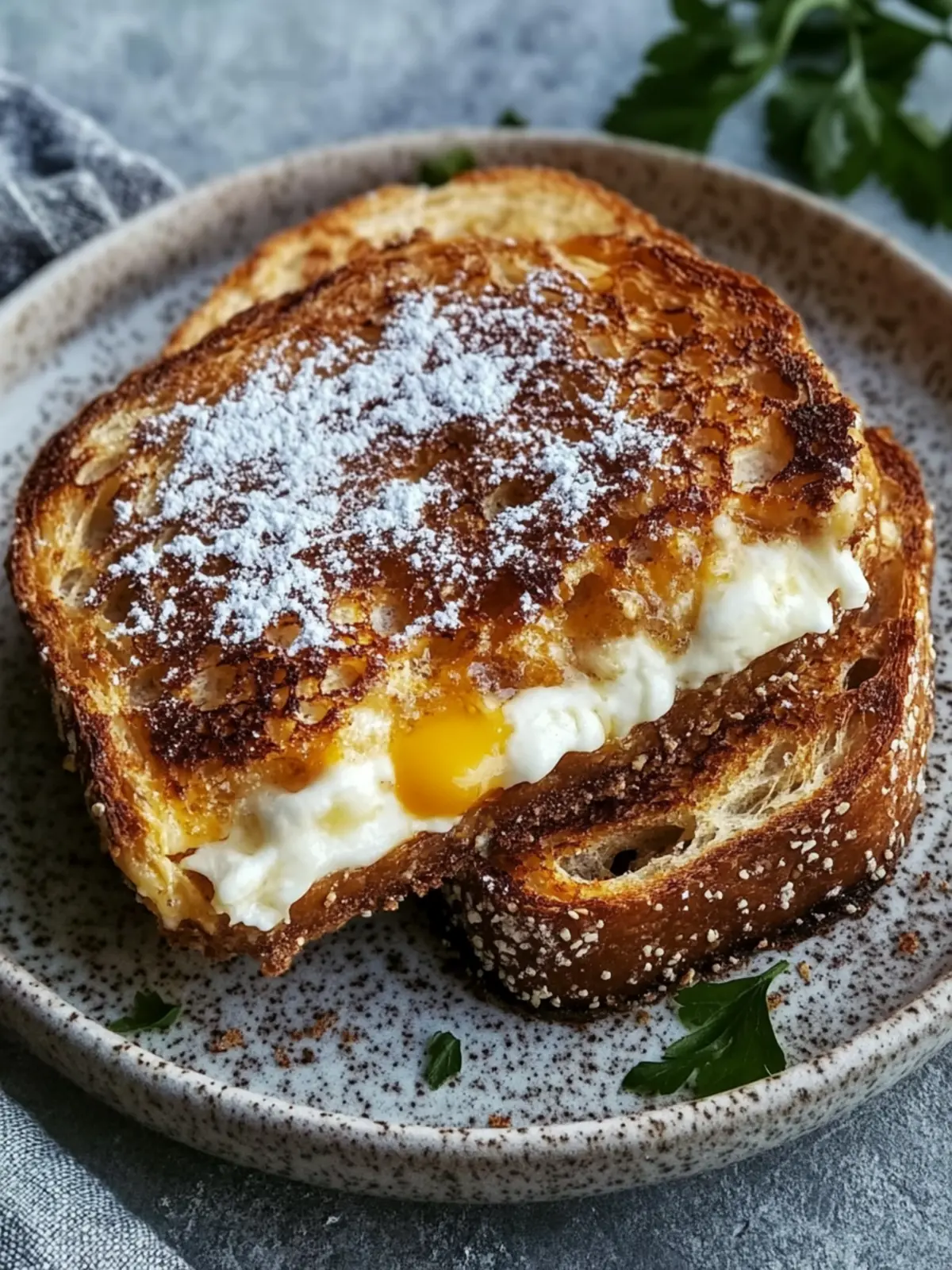 Fluffiger gebackener französischer Toast mit Zimt-Frischkäse-Wirbel Perfekt zum Frühstück