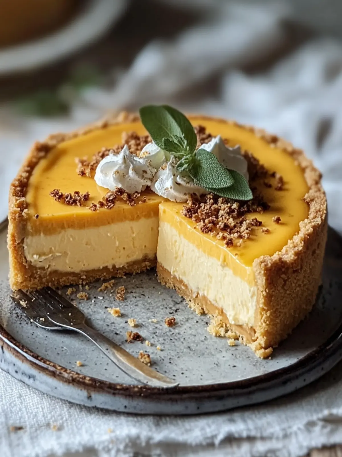 Einfache No-Bake Kürbiskuchen-Cheesecake