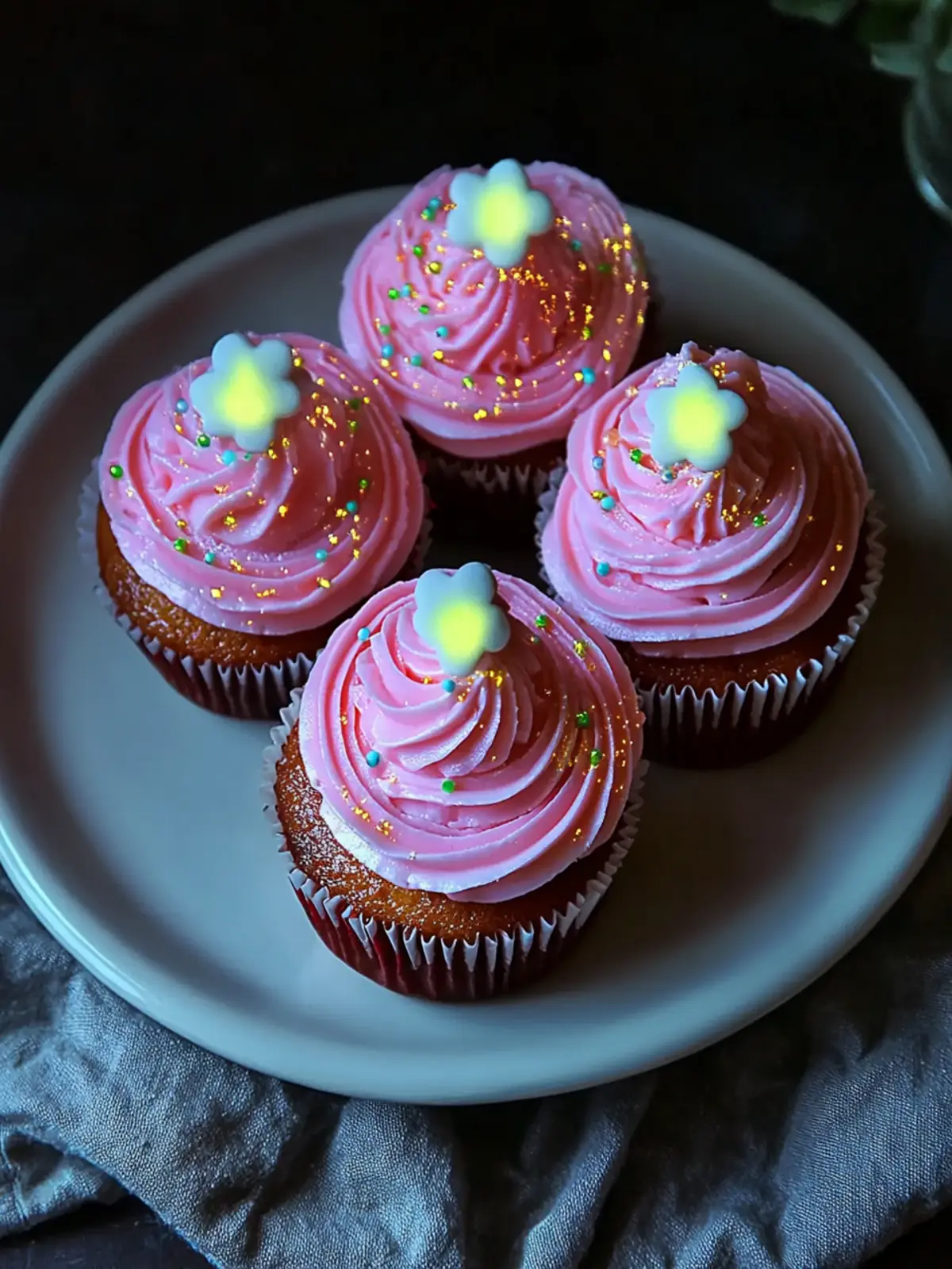 Mitternachtsglanz Cupcakes