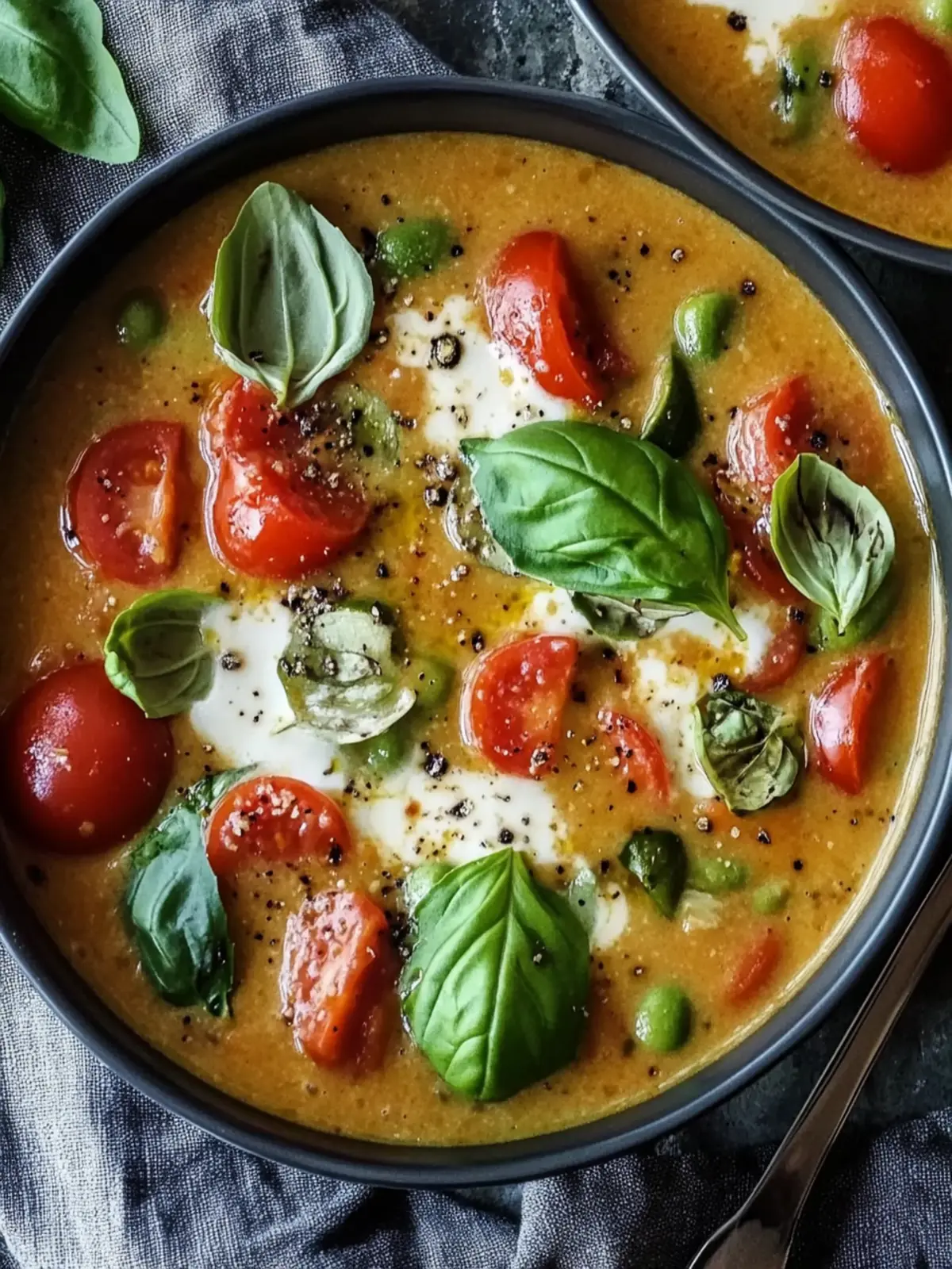 Vegetarische Pizza Suppe