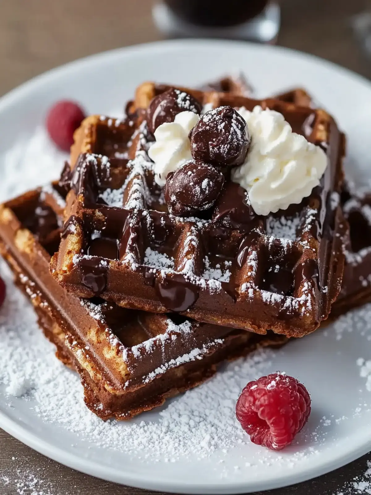 Brownie-Schokoladen-Waffeln