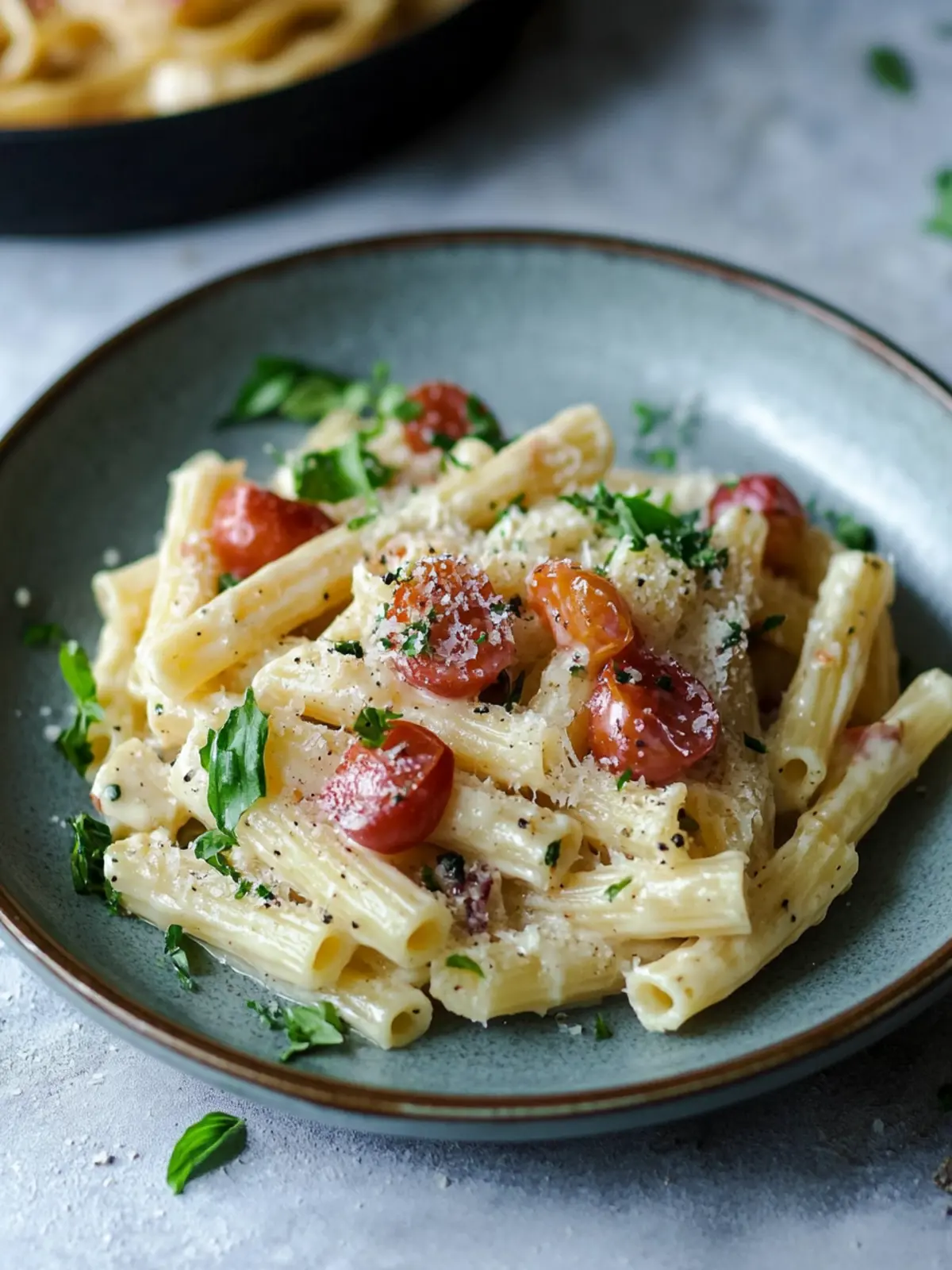 Einfache Speck und cremige Pasta Rezept