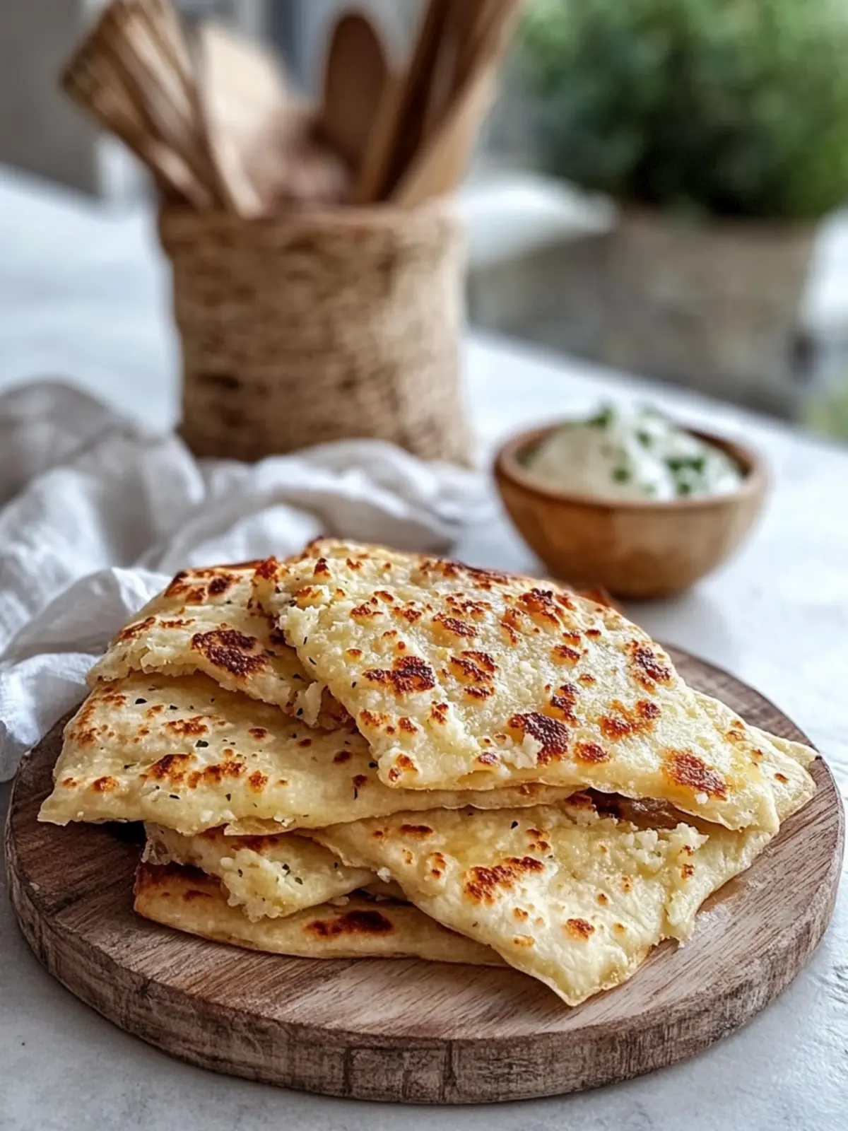 Luftfritteusen-Knoblauchbrot aus Tortillas