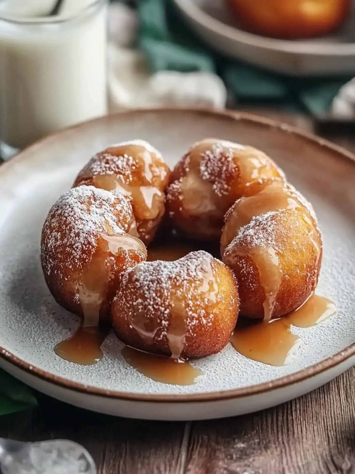 Braune Butter Apfelwein Donuts mit Zimtzucker
