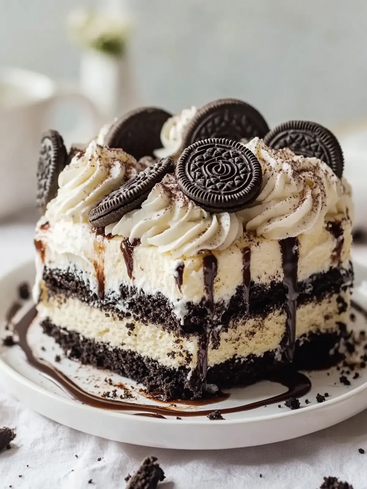 Oreo Keks Poke Kuchen