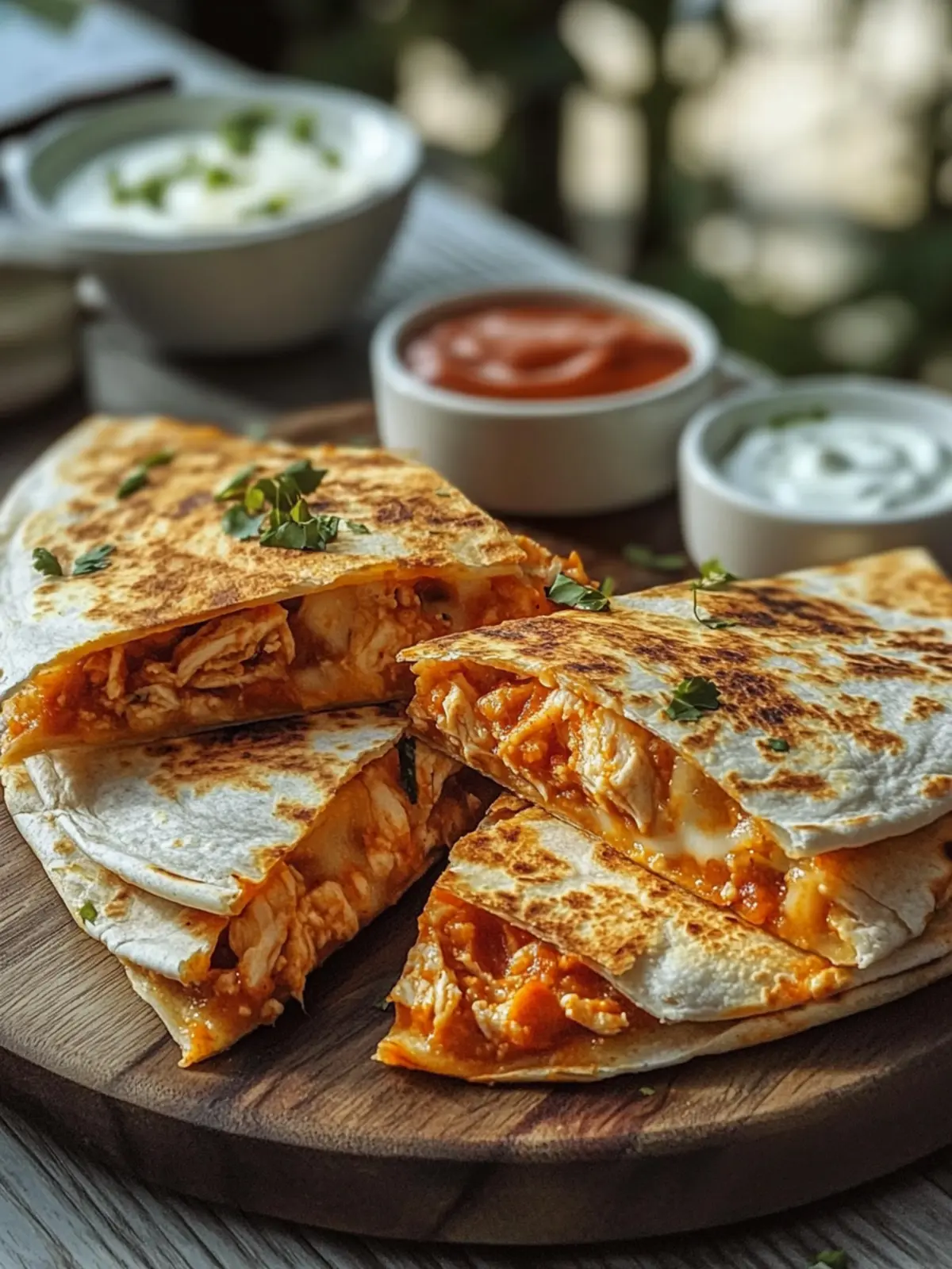 Buffalo-Hühnchen-Quesadillas