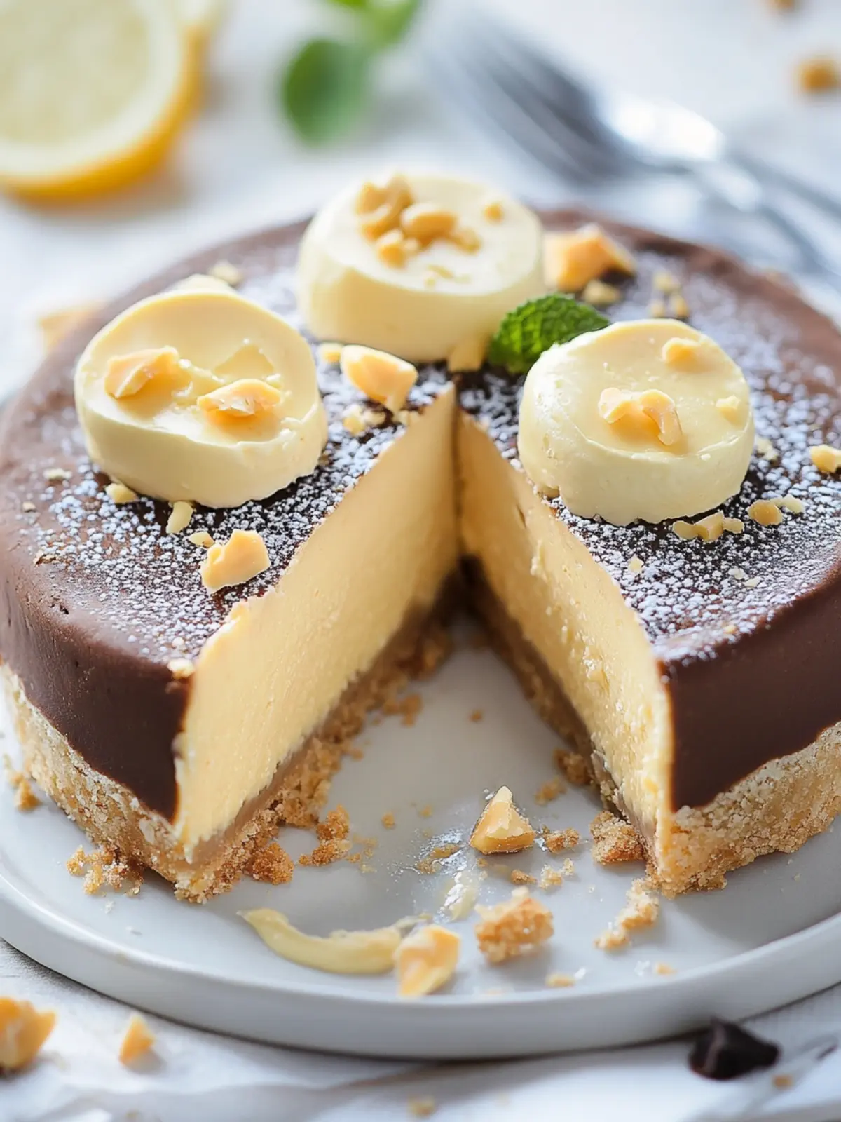 Schokoladen-Erdnussbutter Mini-Käsekuchen