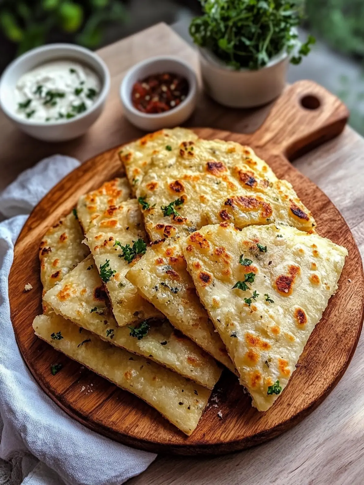 Luftfritteusen-Knoblauchbrot aus Tortillas