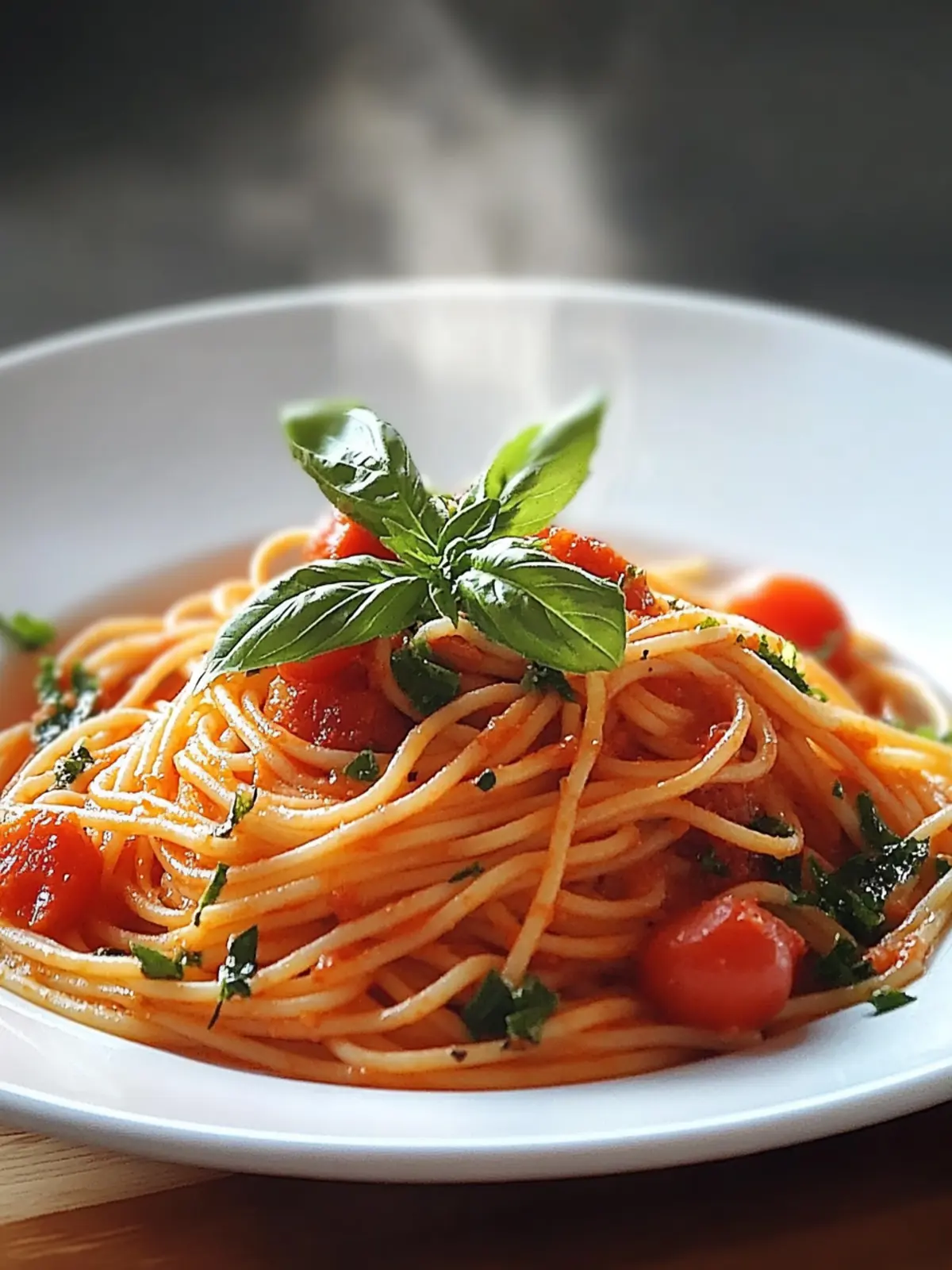 Ein-Topf-Spaghetti mit cremiger Tomatensauce