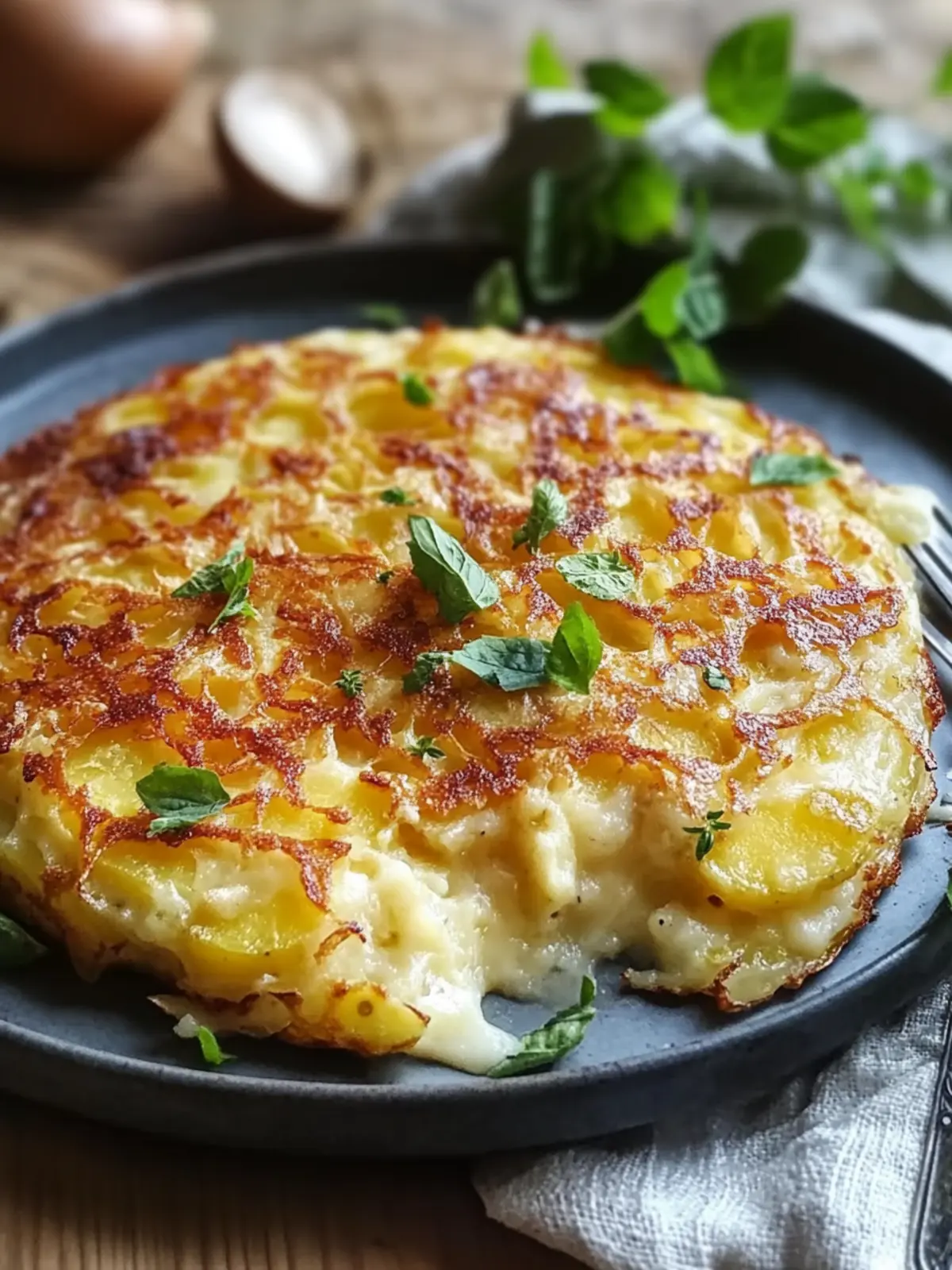 Hüttenkäse, Kartoffelrösti-Auflauf