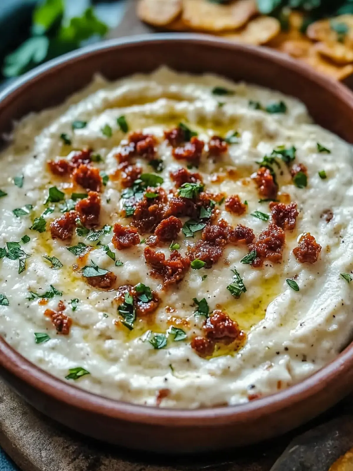 Cremiger Queso Blanco Dip mit Chorizo