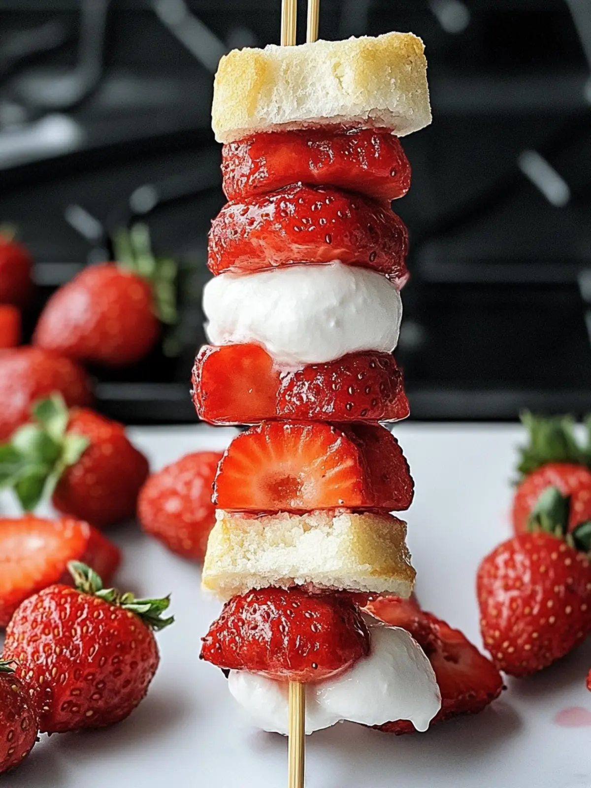 Erdbeer-Shortcake-Kabobs
