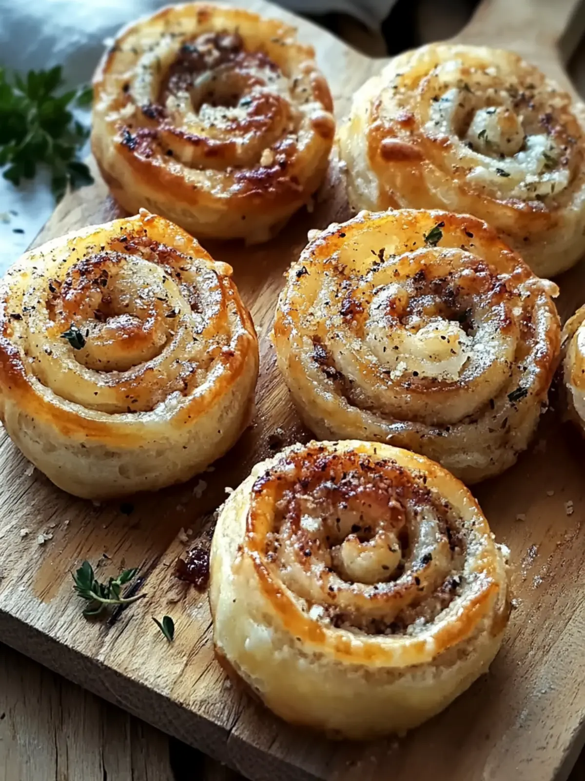 Herzhafte Schinken- und Käse-Pinwheels