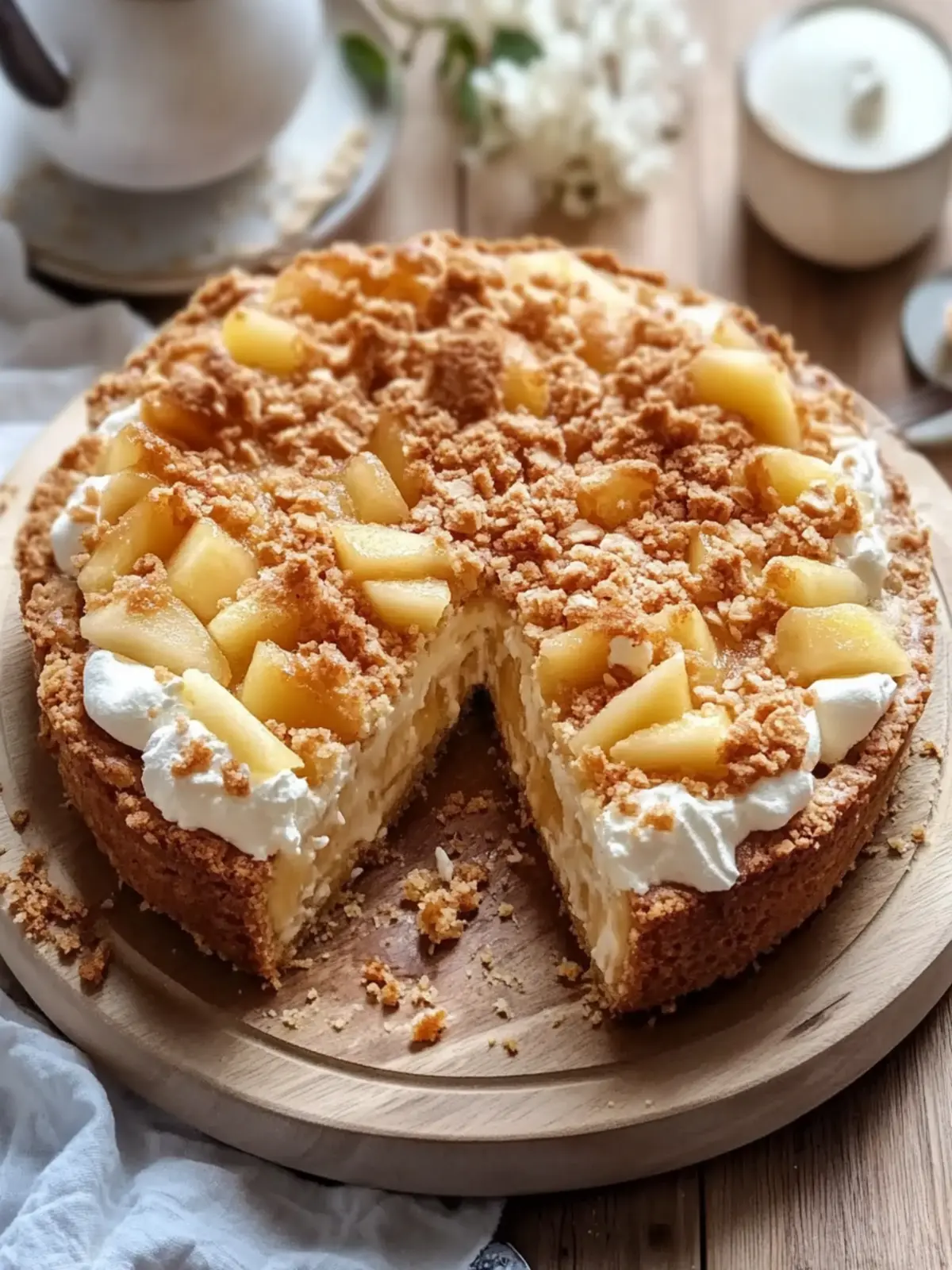 Apfel-Crumble-Cheesecake