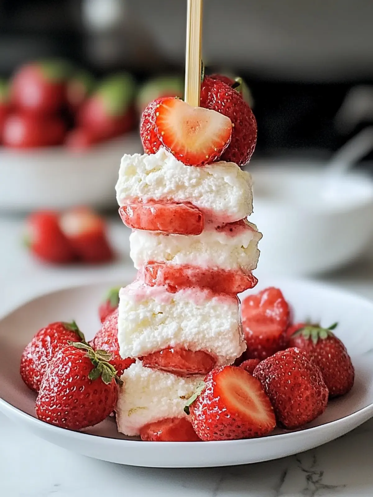 Erdbeer-Shortcake-Kabobs