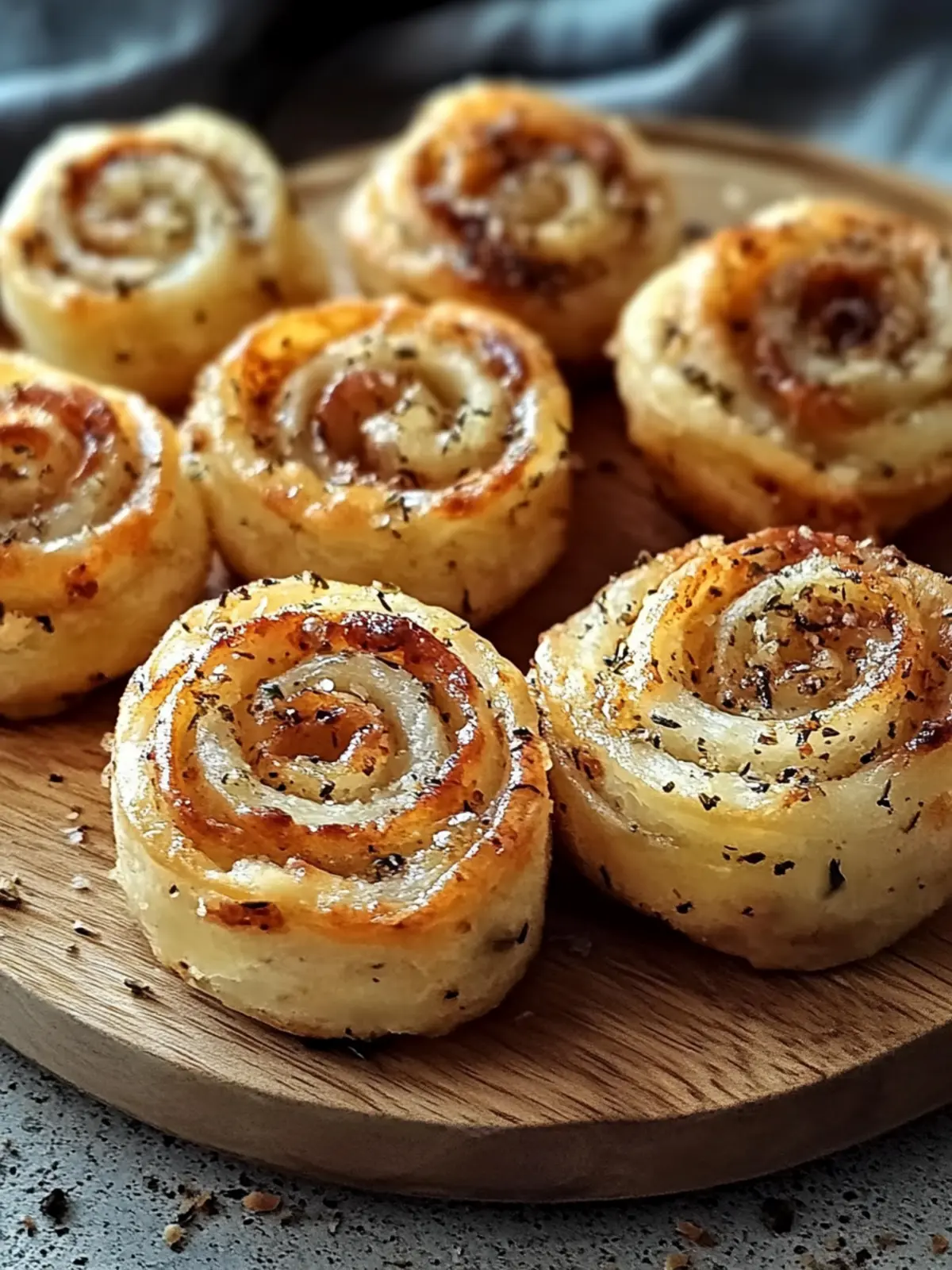 Herzhafte Schinken- und Käse-Pinwheels