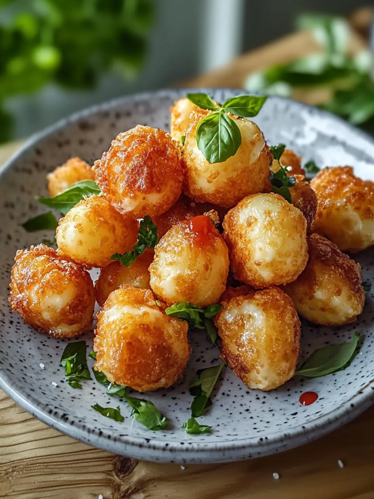 Einfache knusprige frittierte Käsewürfel