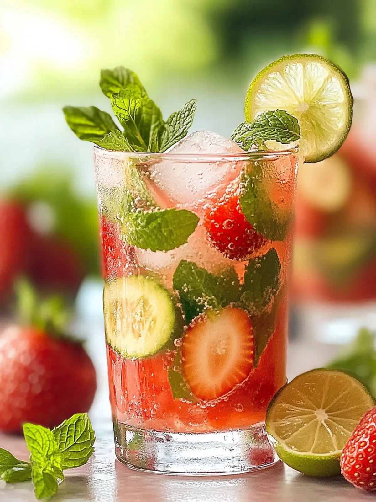 Erdbeer-Mojito-Mocktail