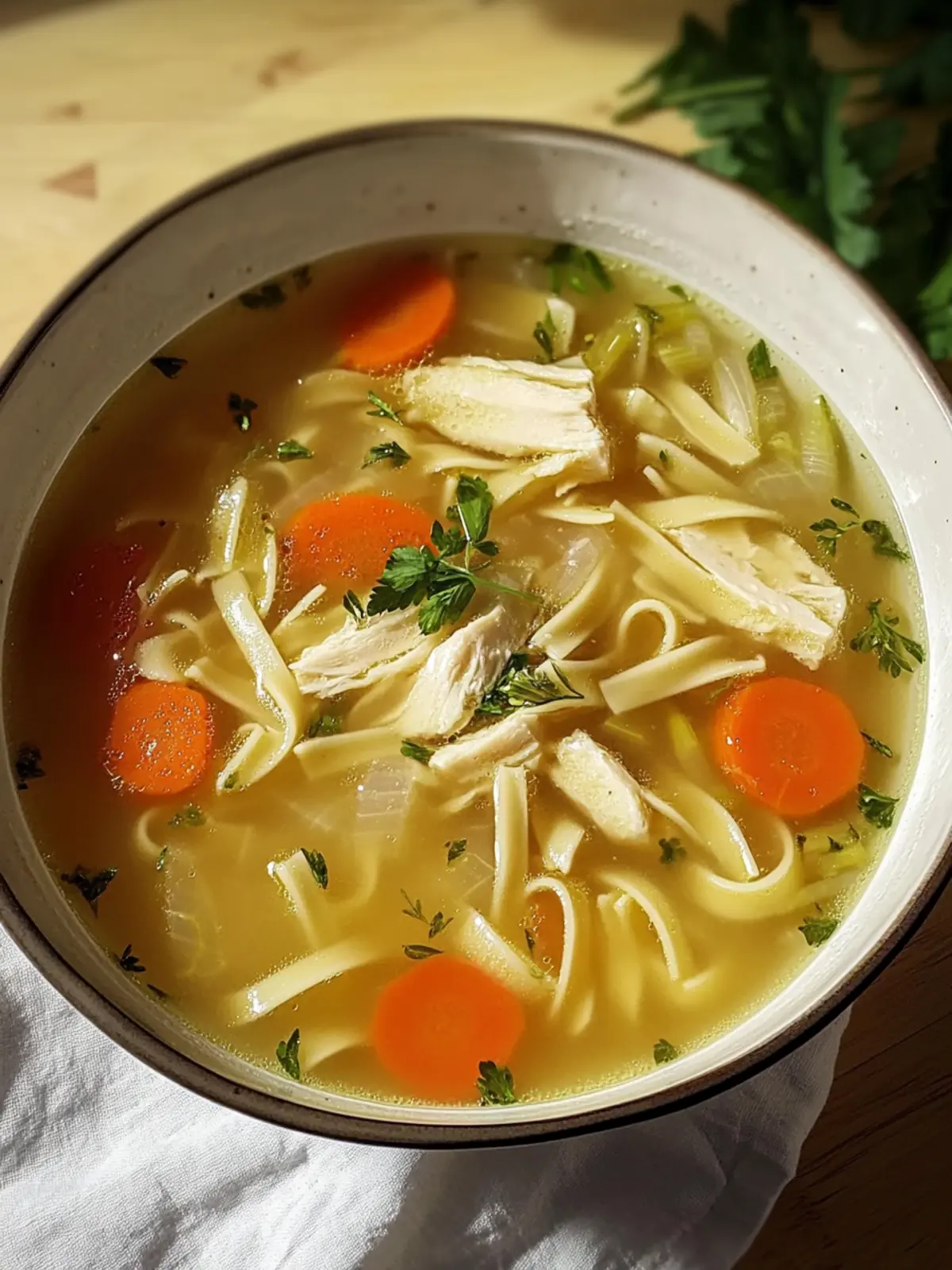 Hühnersuppe mit Nudeln