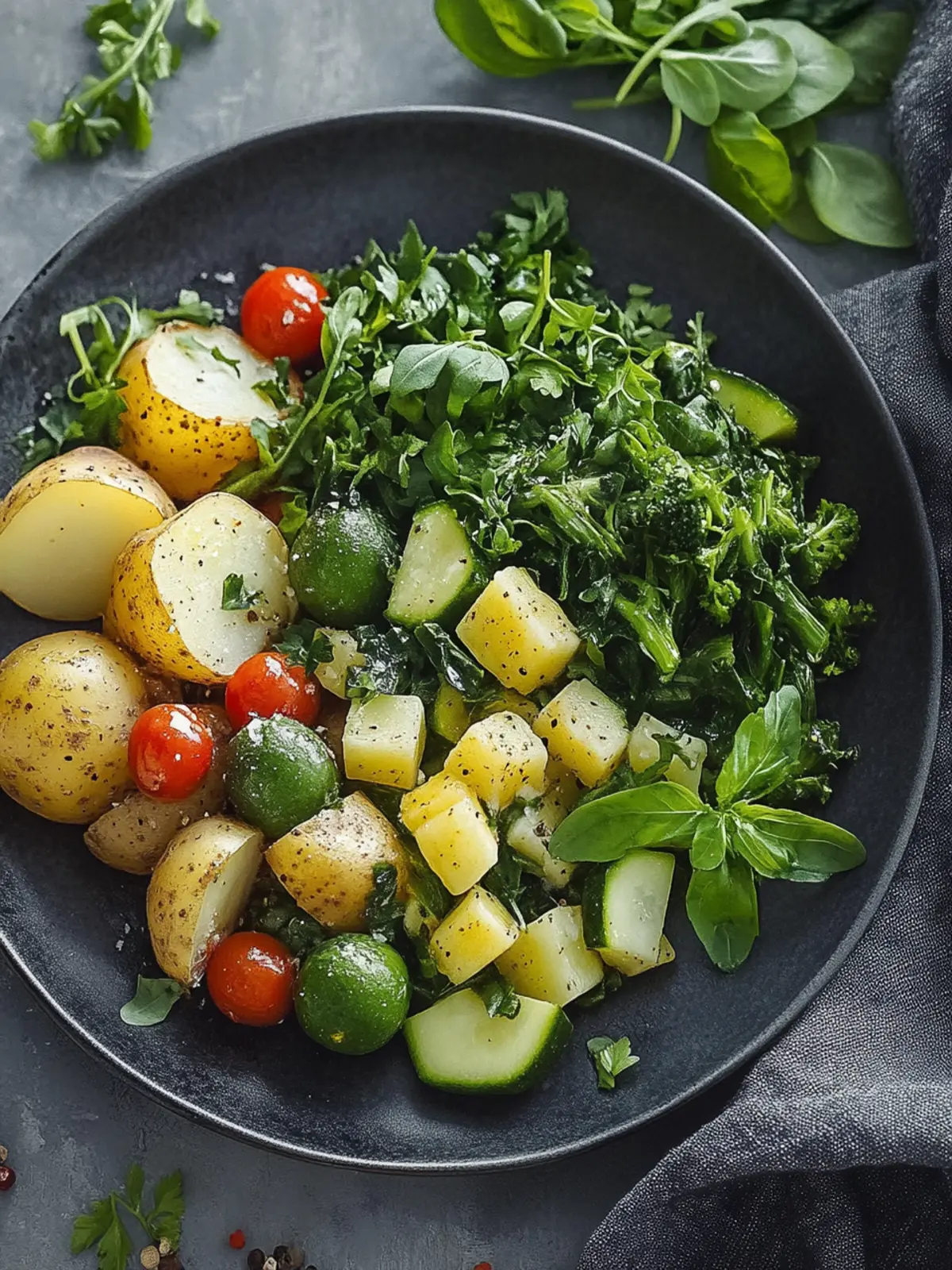 Gesunde vegetarische Kartoffelgerichte