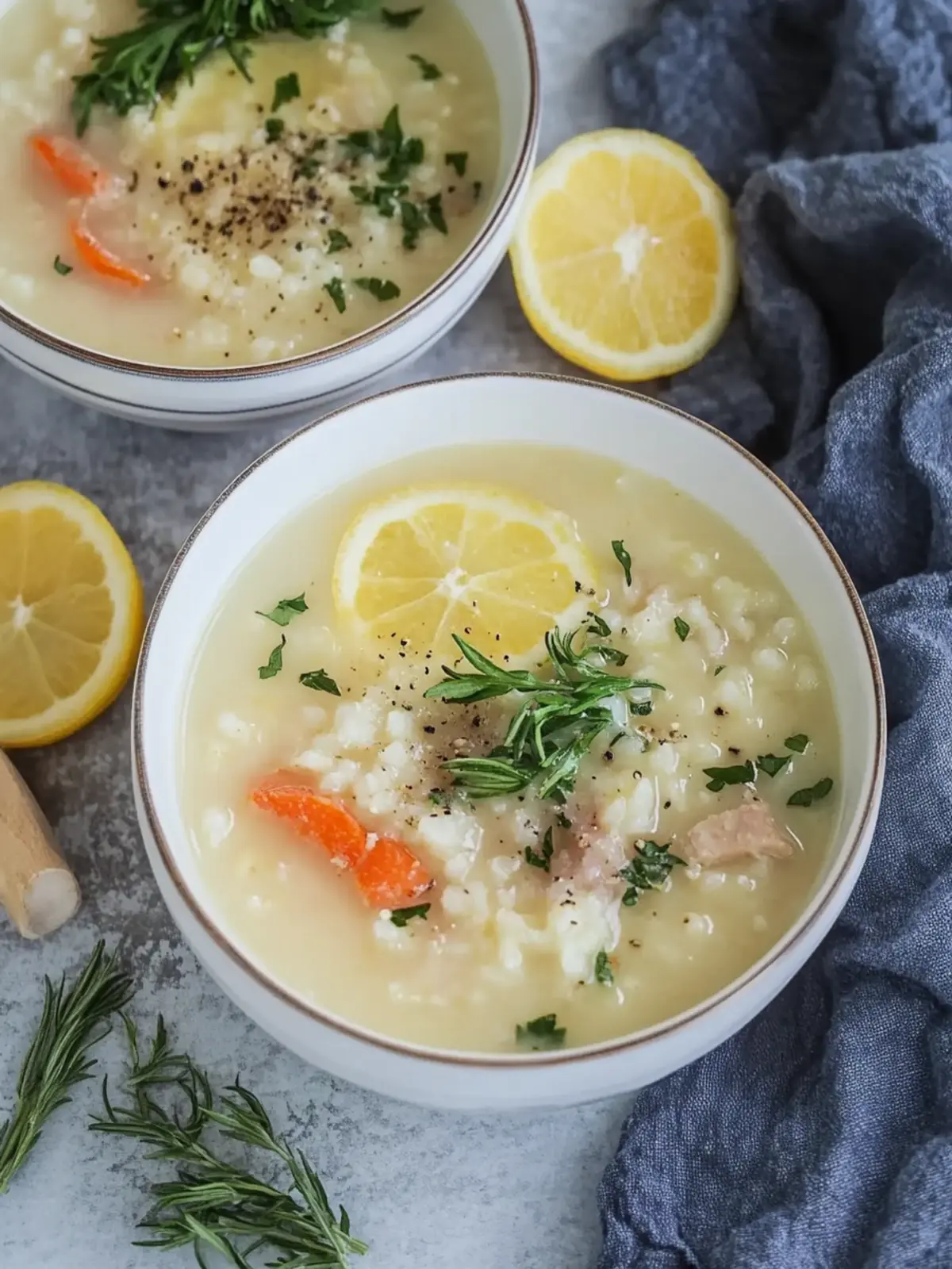 Griechische Zitronen-Hühnchen-Suppe