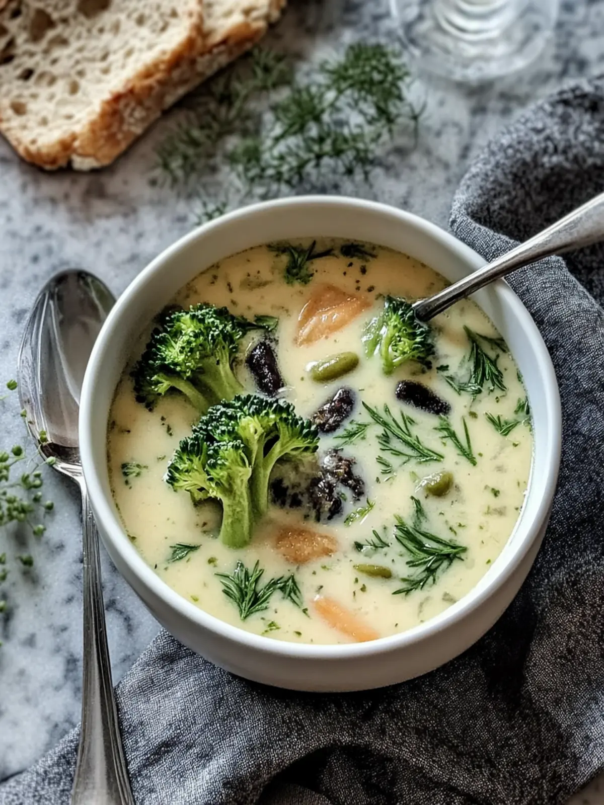 Hühnchen Brokkoli Wildreis Suppe