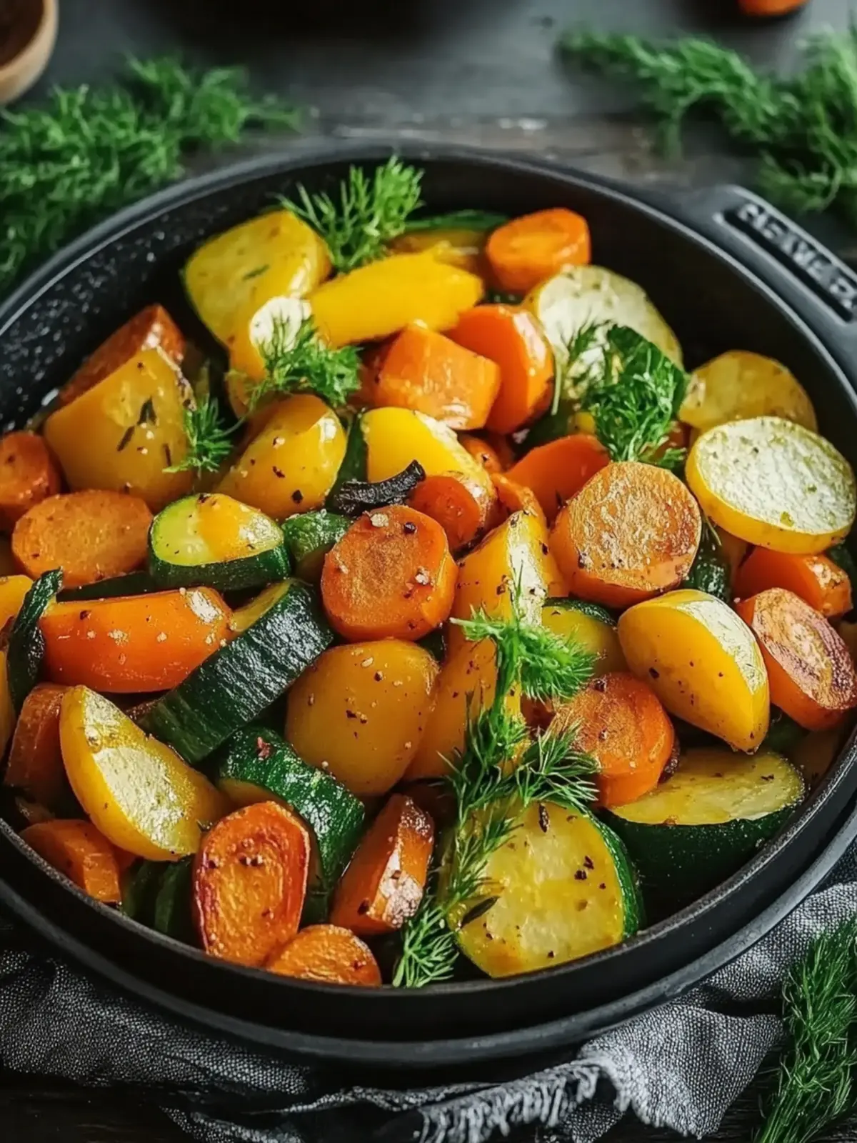 Karottenpfanne mit Gemüse