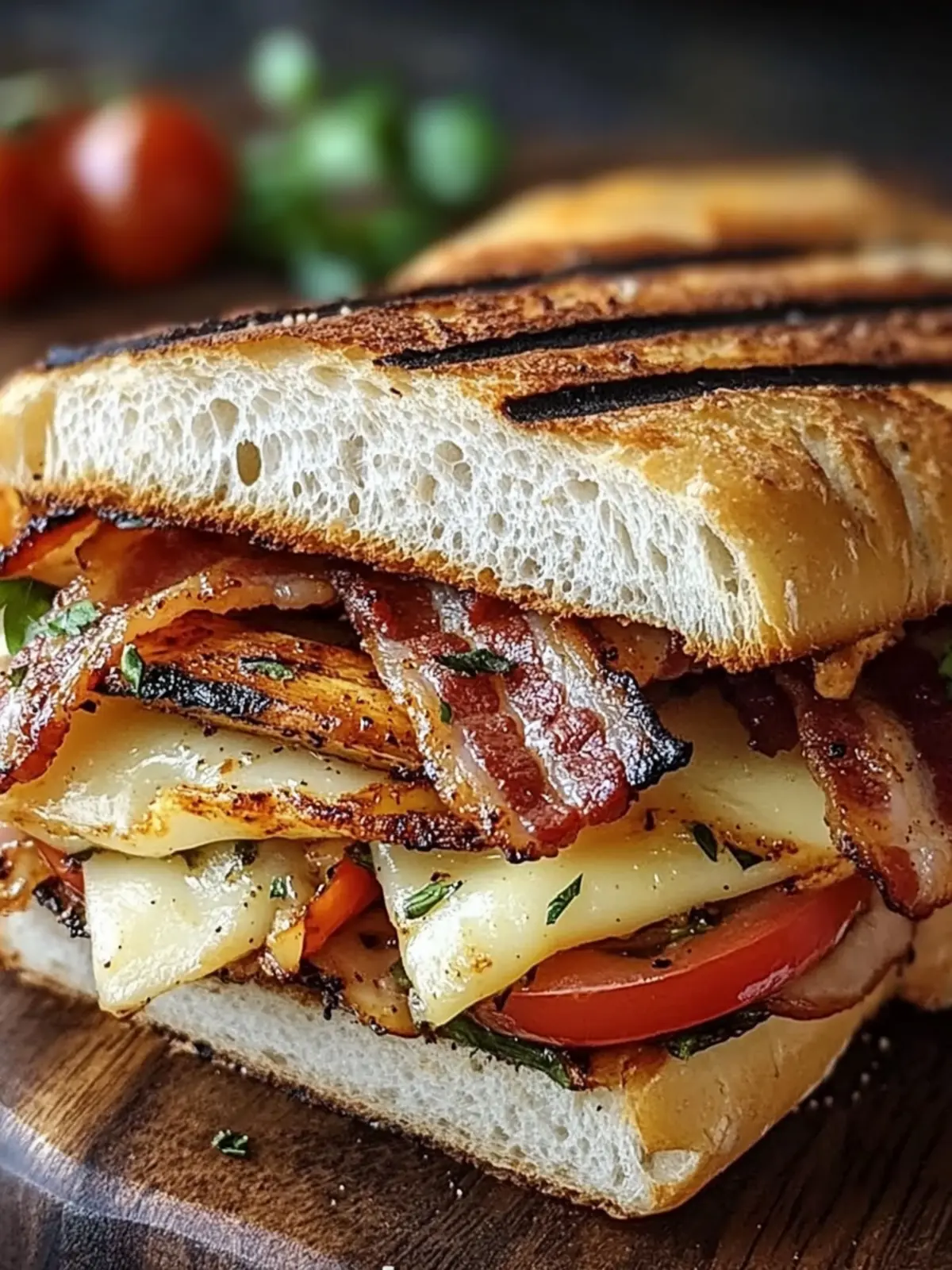 Gegrilltes Hähnchen Bacon Pepper Jack Ciabatta