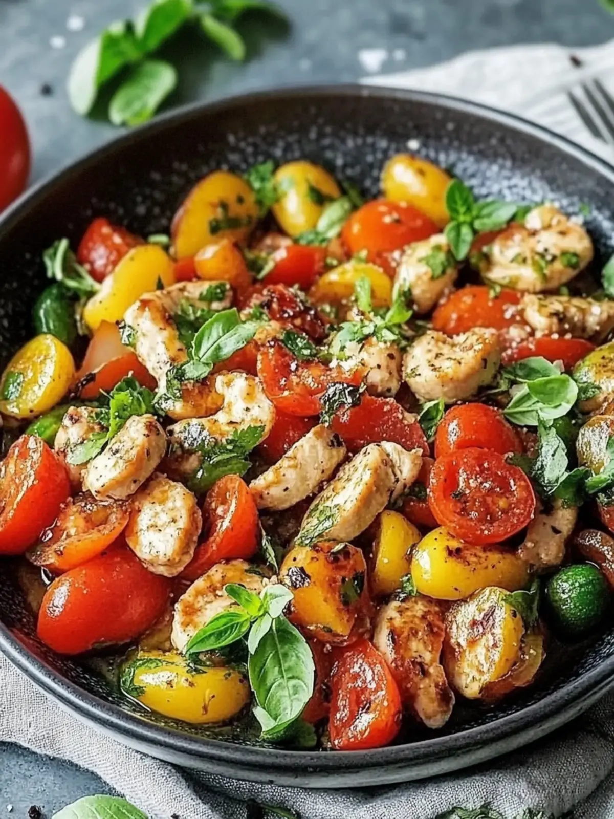 Leckere Low Carb Hähnchenpfanne mit Gemüse