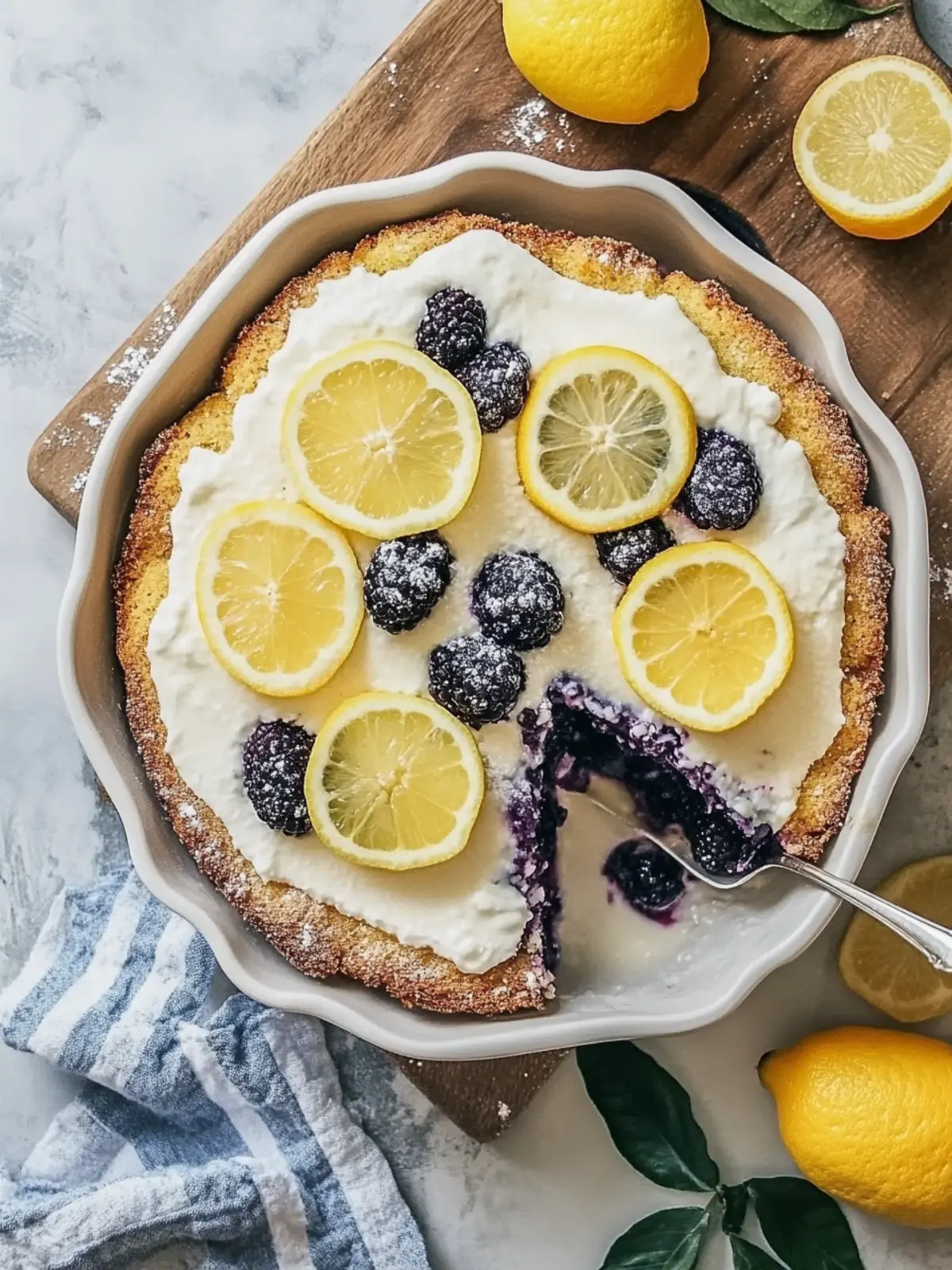 Zitronen-Blaubeer-Dump-Kuchen