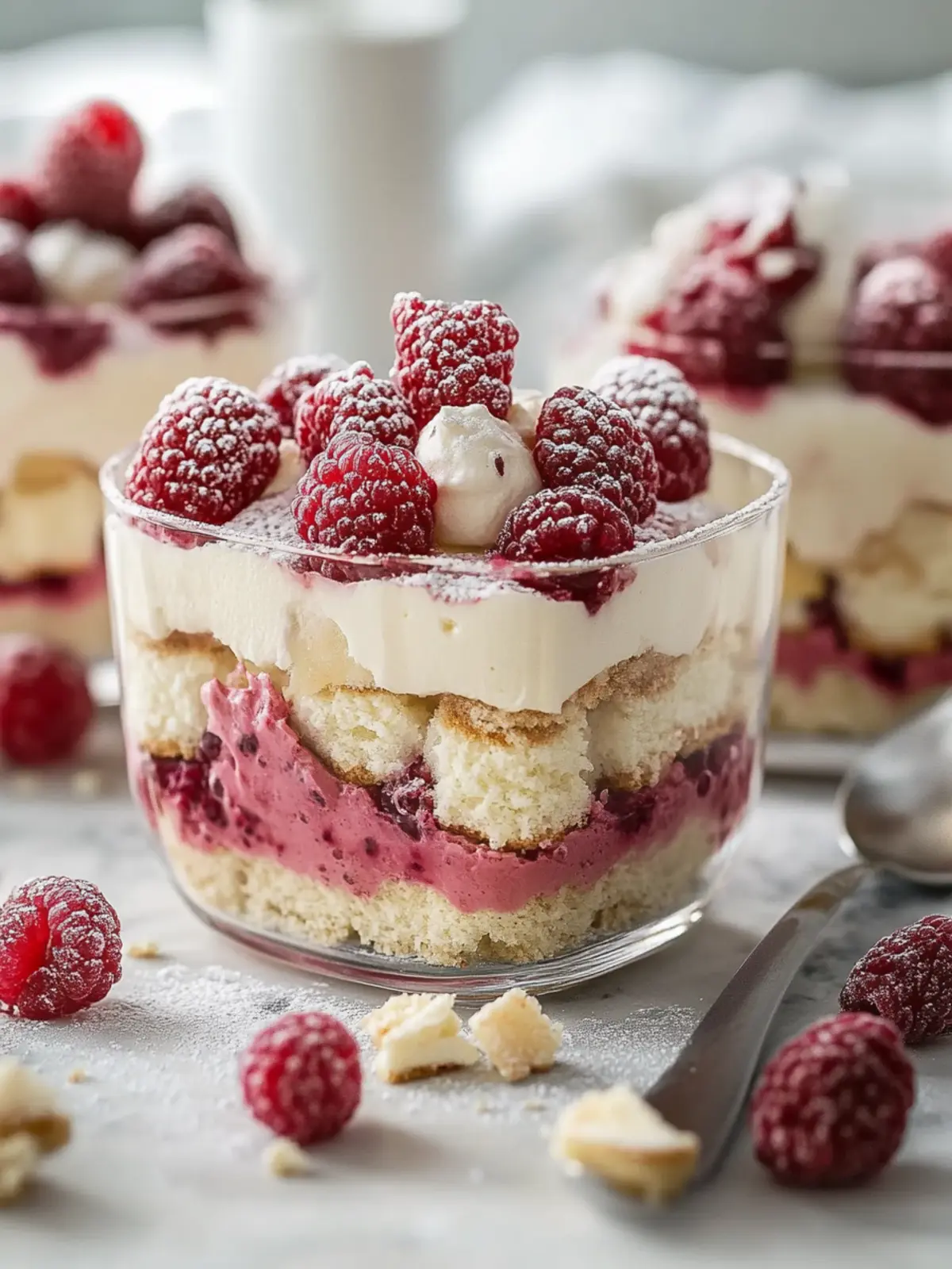 Weiße Schokolade Himbeer Tiramisu