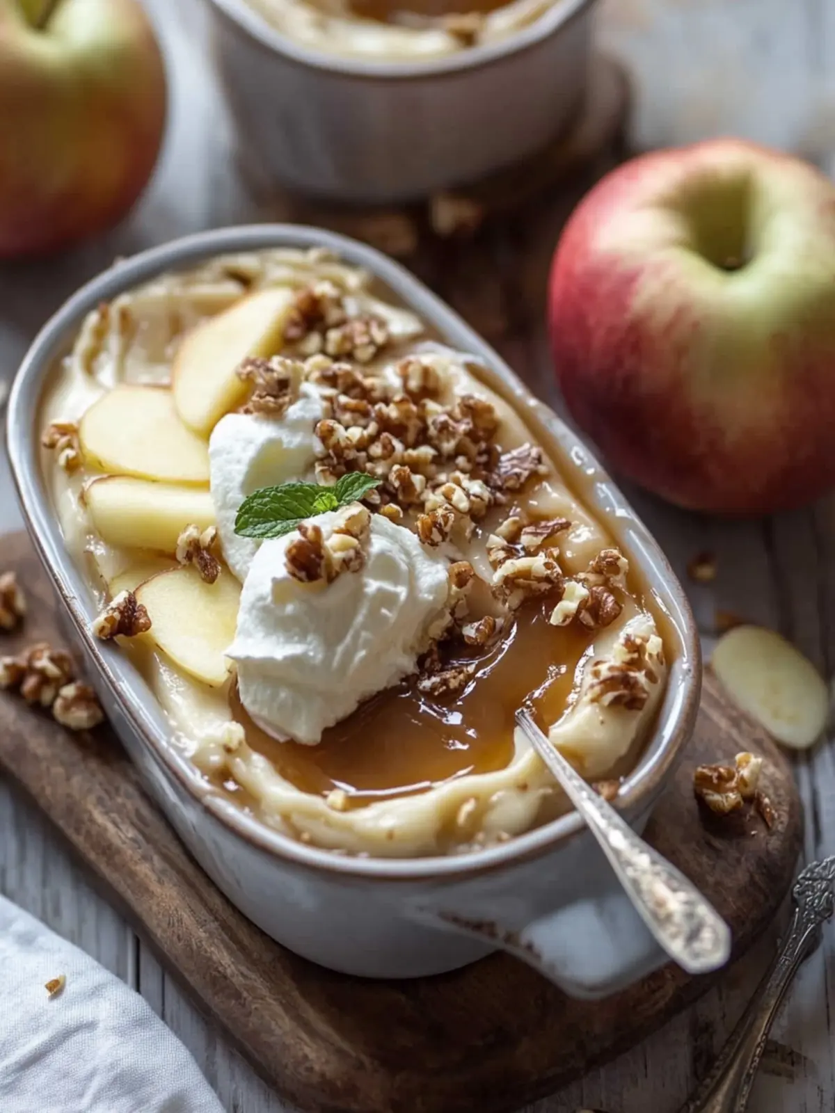 Karamell-Apfel-Käsekuchen-Dip