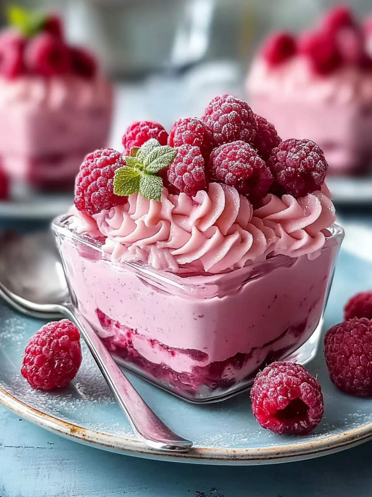 Unglaubliches Himbeer Mousse