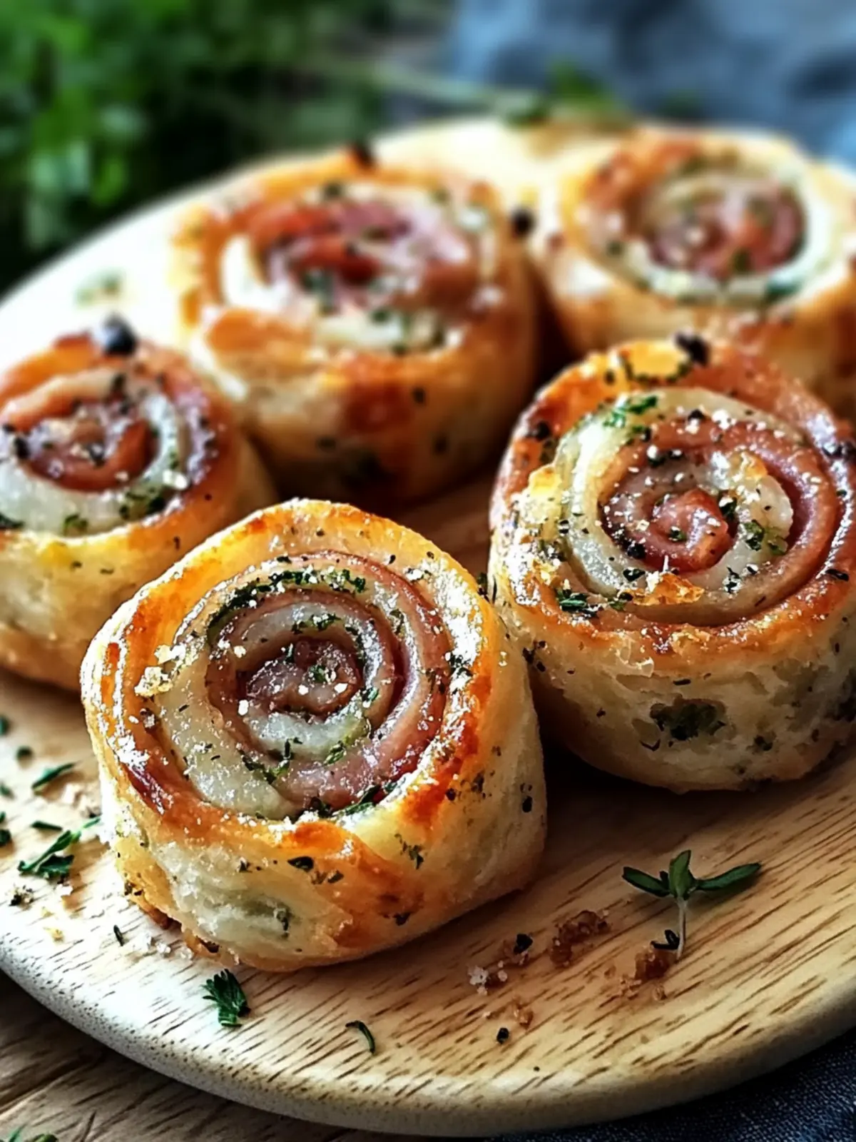 Herzhafte Schinken- und Käse-Pinwheels