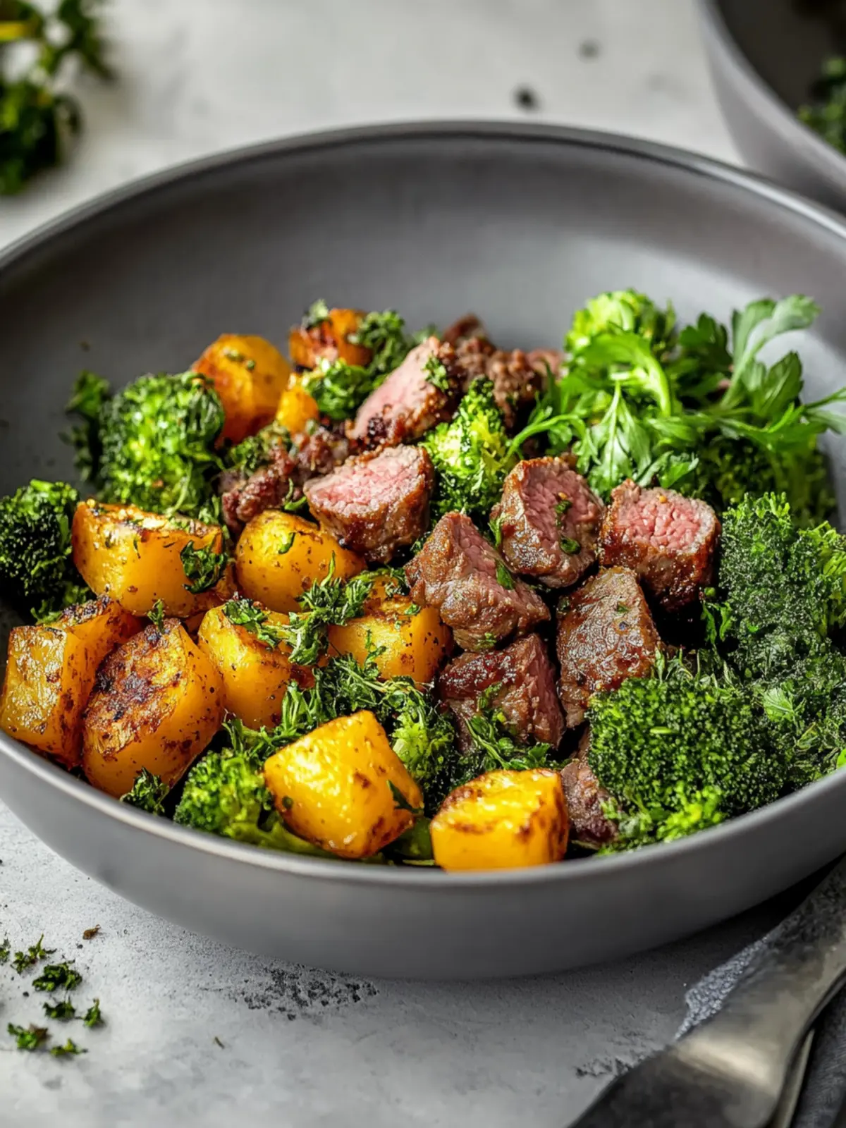 Rinderhackfleisch Süßkartoffel Brokkoli