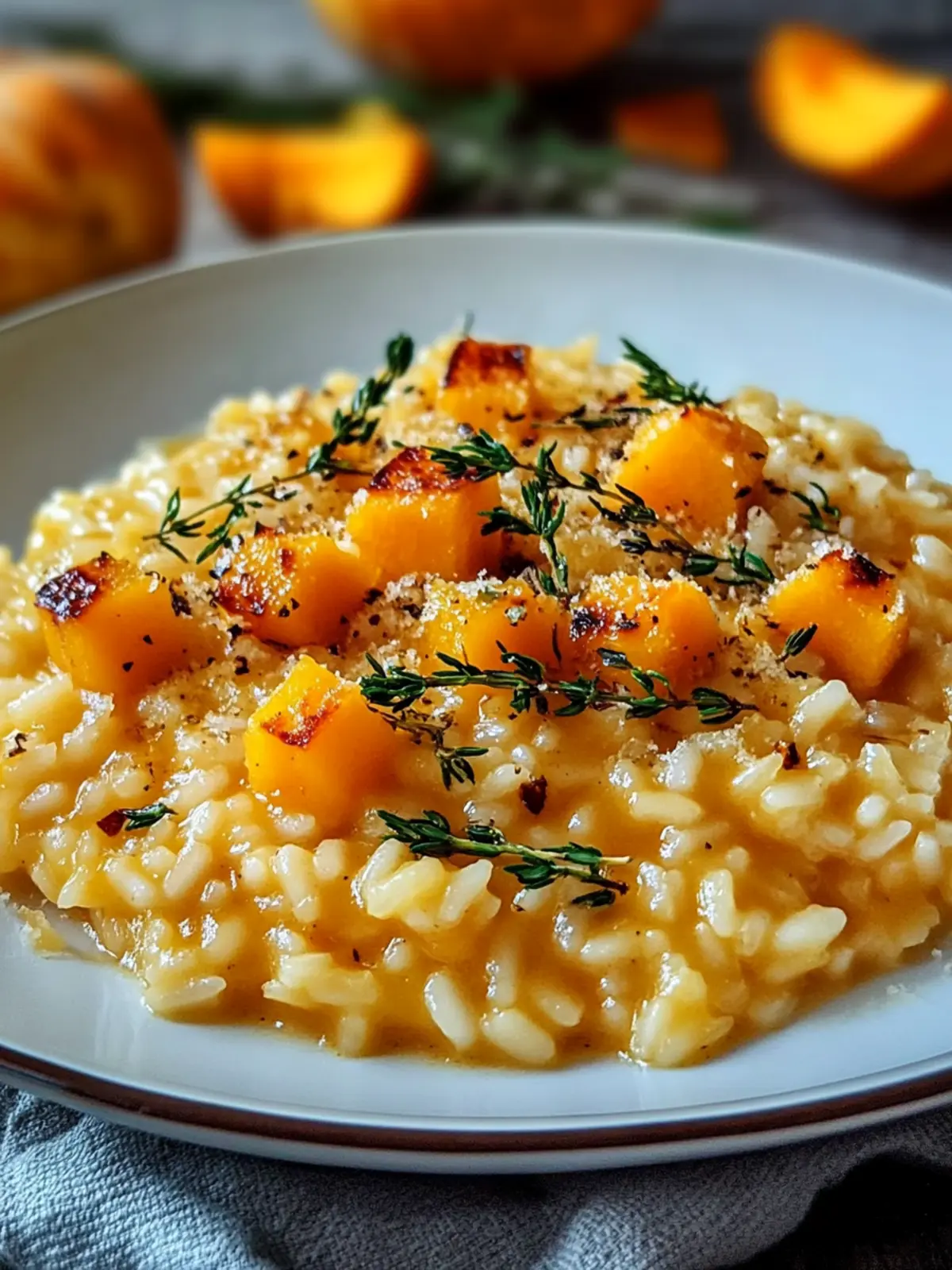 Leckeres Butternut-Kürbis-Risotto
