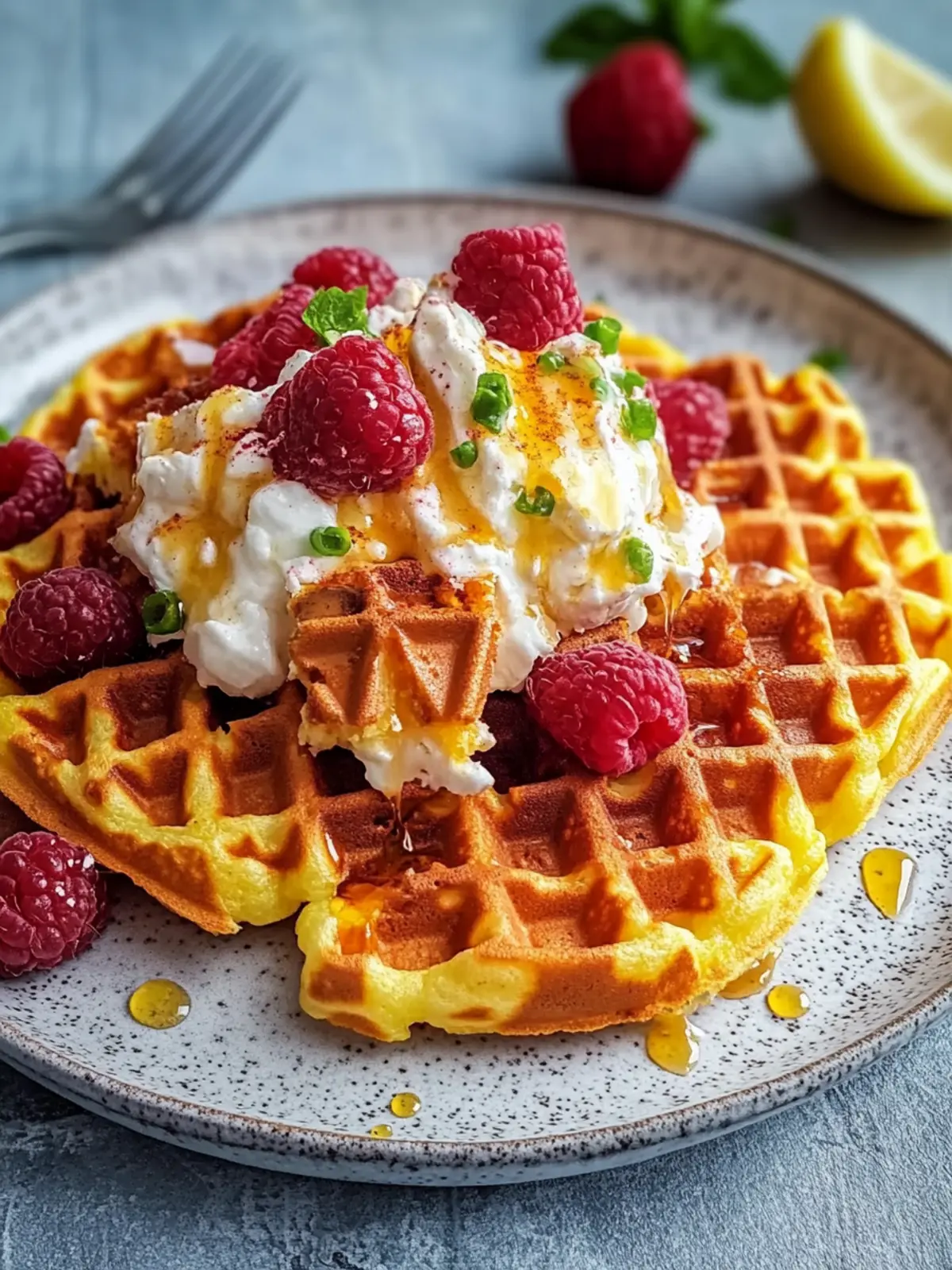 Eier & Käse Hash Brown Waffeln