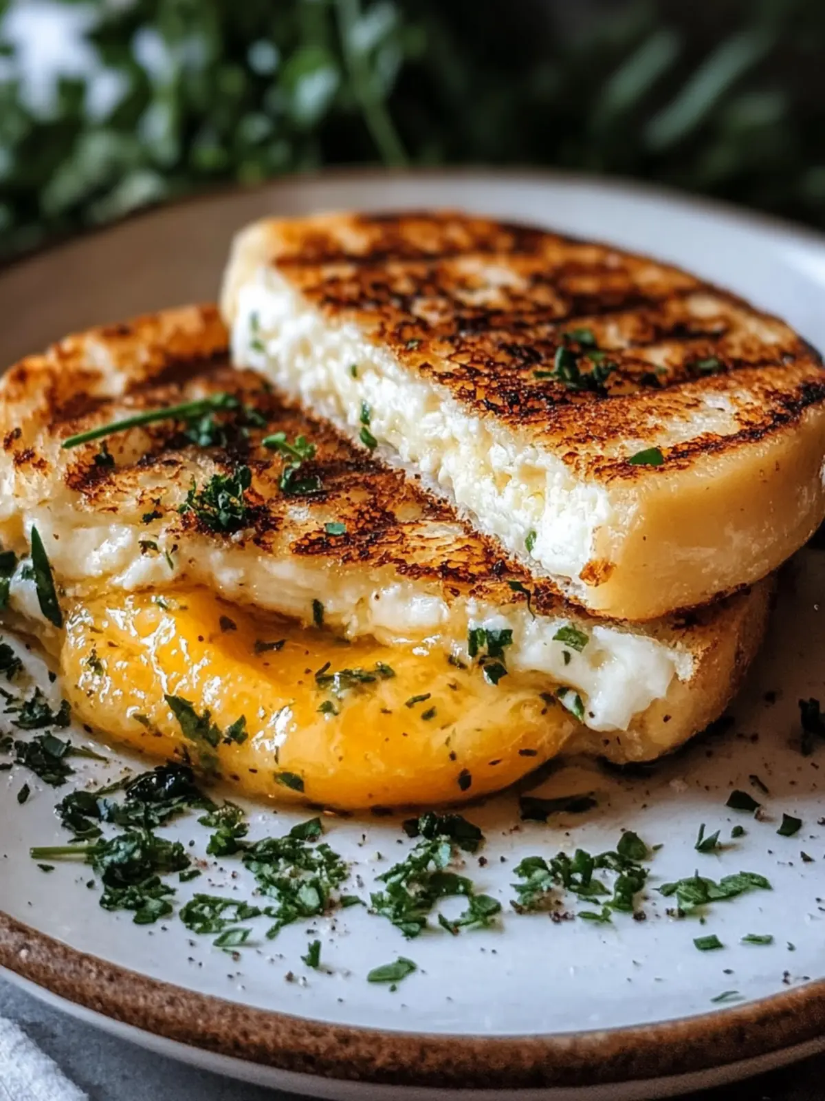 Crispy Air Fryer Gegrillter Käse