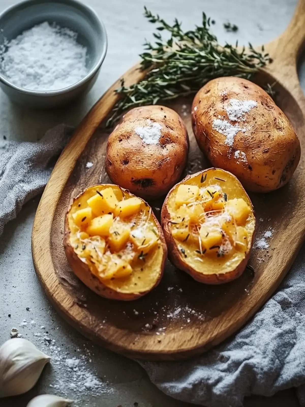 Perfekt gebackene Süßkartoffeln