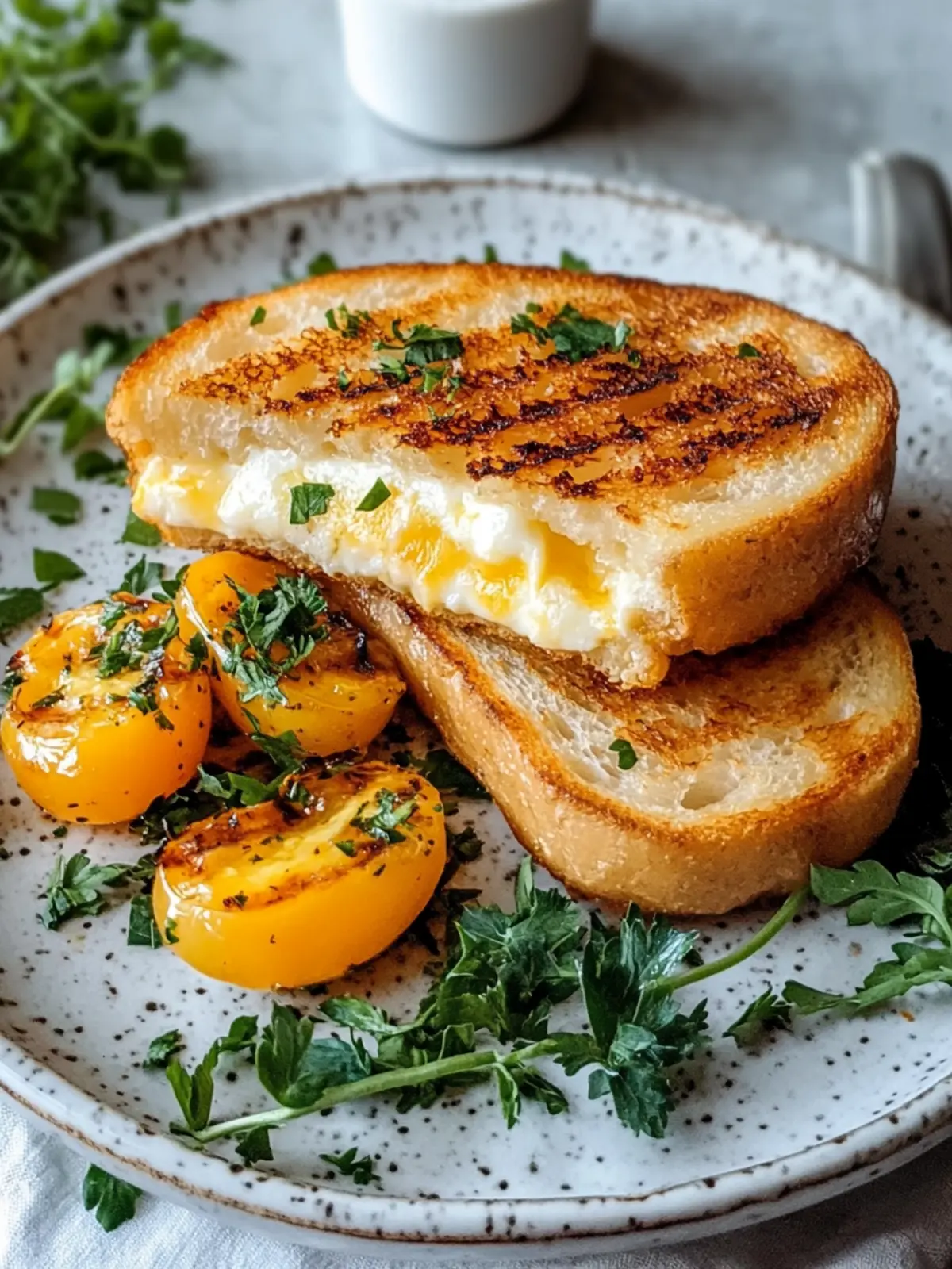 Crispy Air Fryer Gegrillter Käse