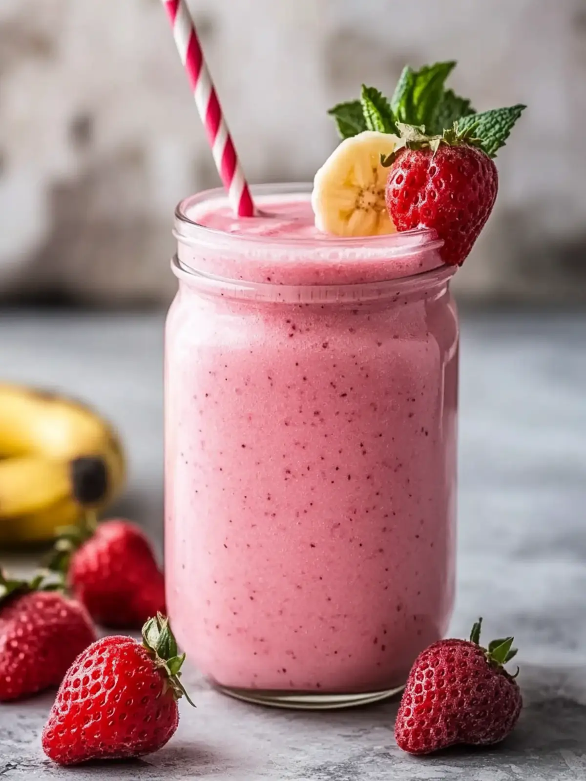 Banane & Erdbeer Smoothie