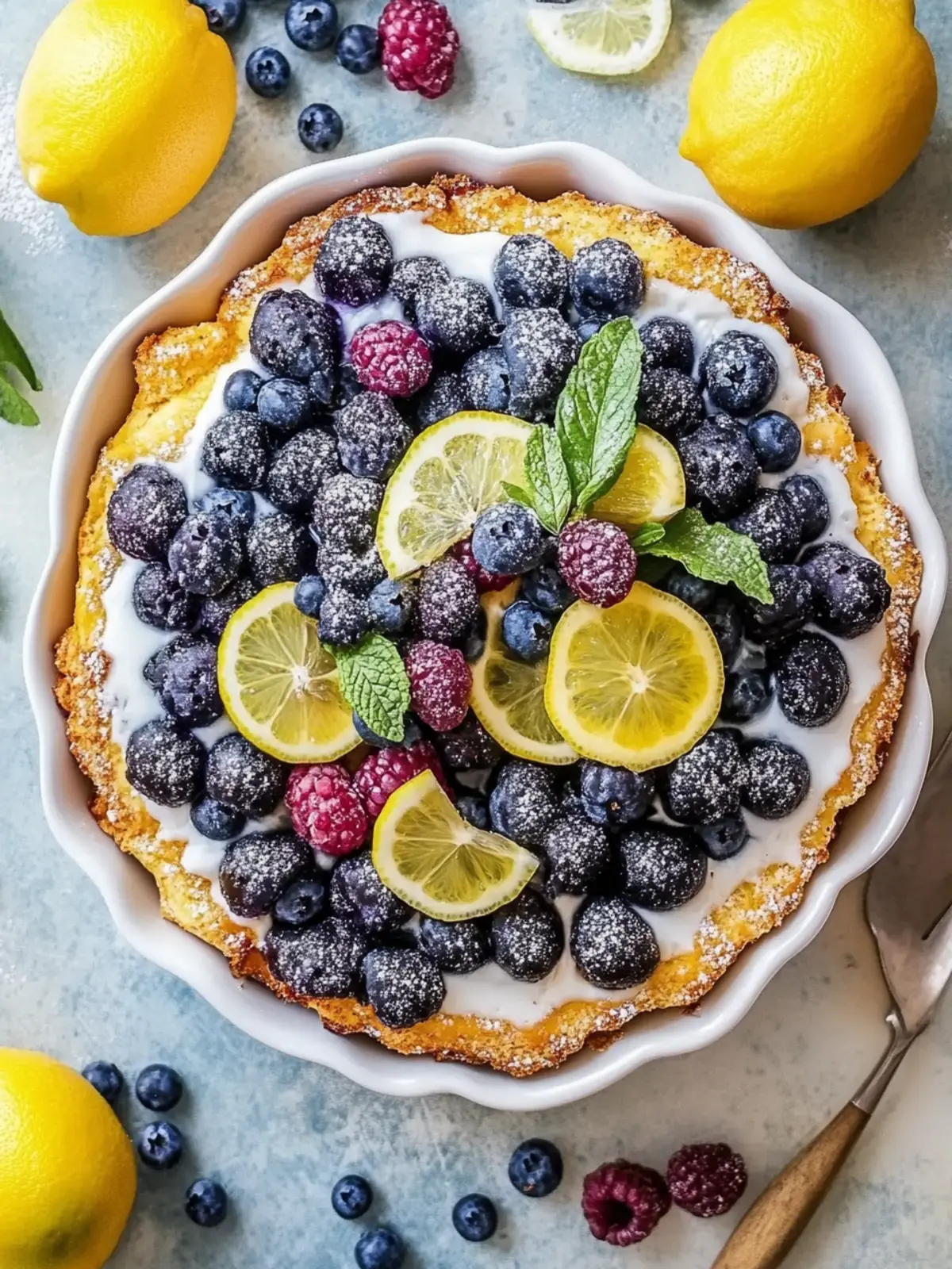 Zitronen-Blaubeer-Dump-Kuchen