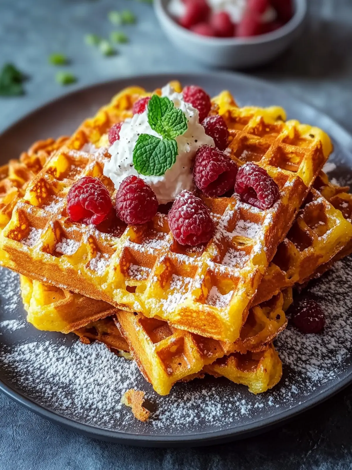 Eier & Käse Hash Brown Waffeln