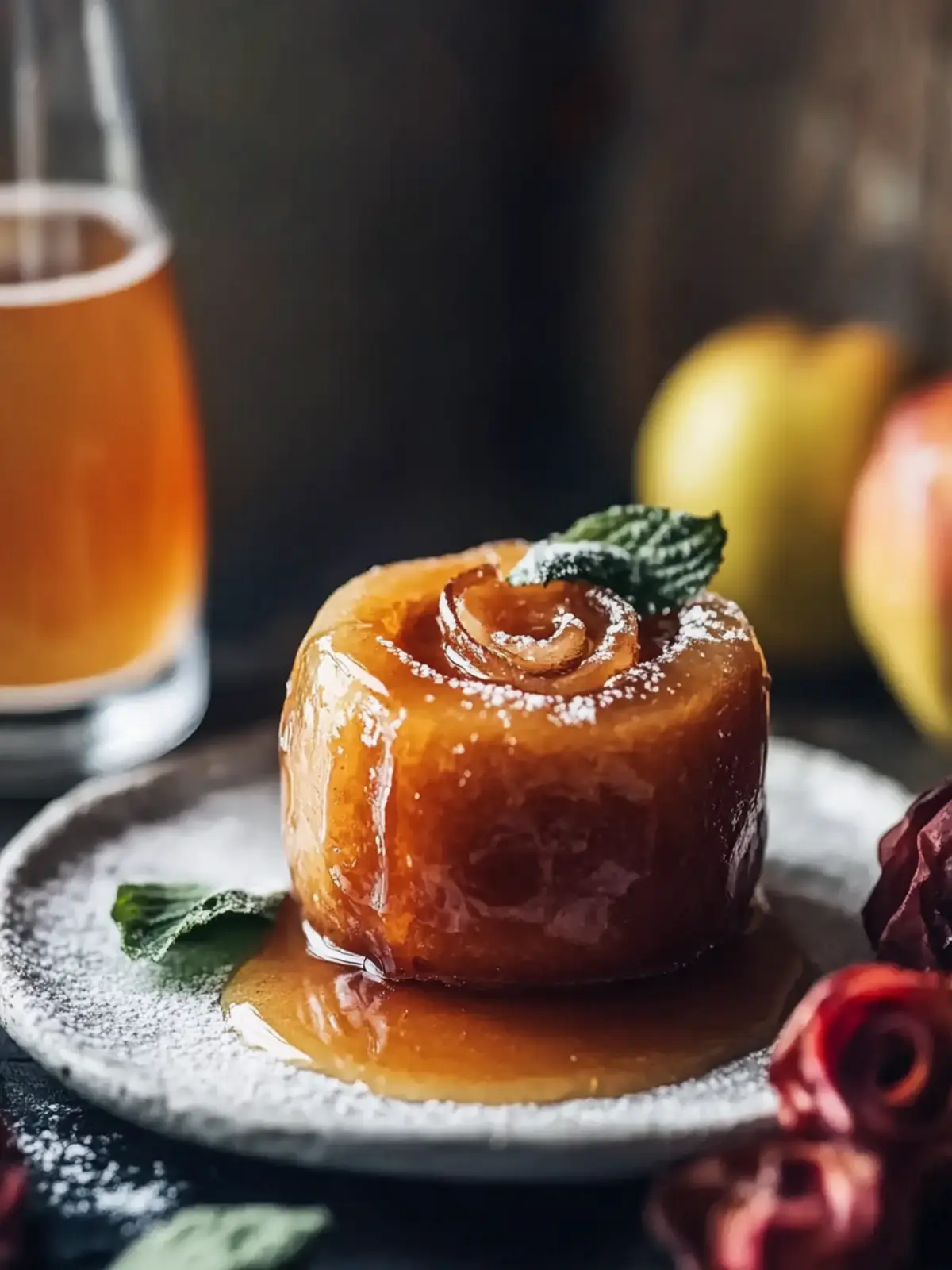 Weiche und klebrige Apfelwein-Zimt-Schnecken